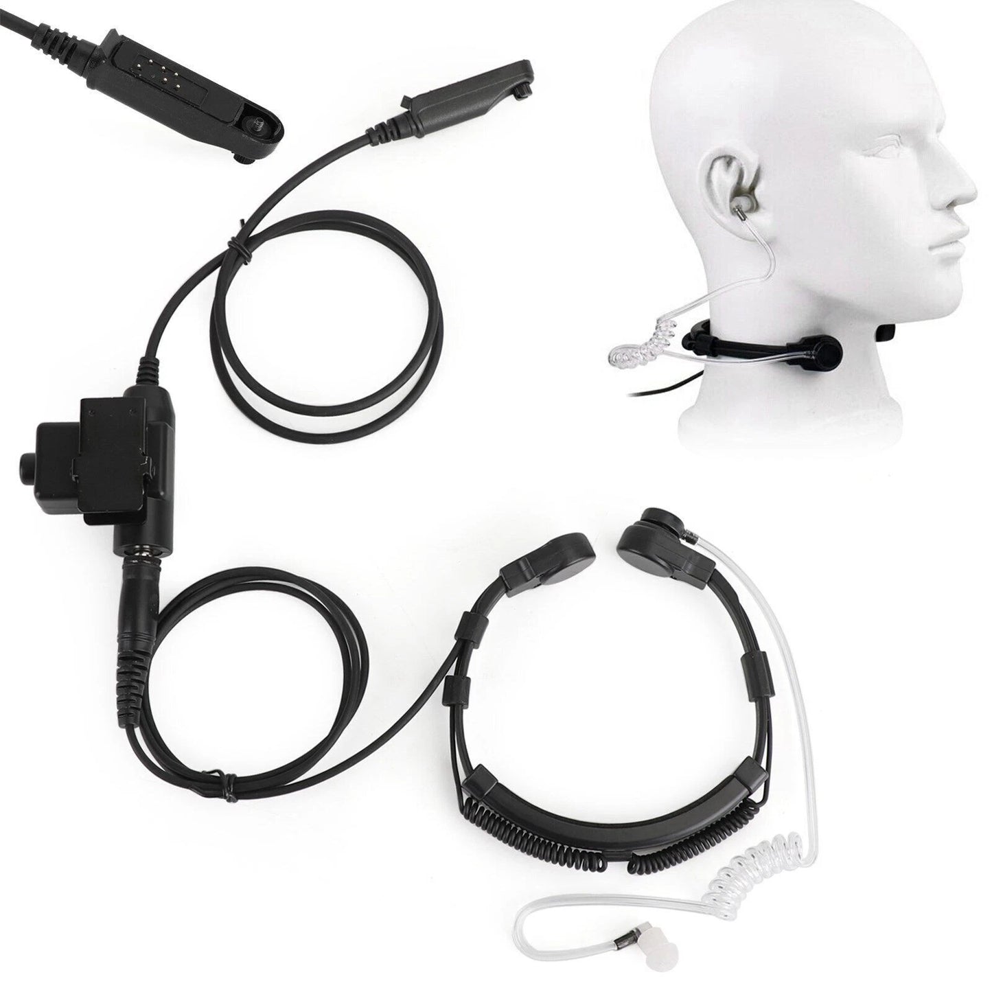 Laryngophone Mic Earphone for BaoFeng BF-UV9Rplus BF-UV9R (2015–2023)