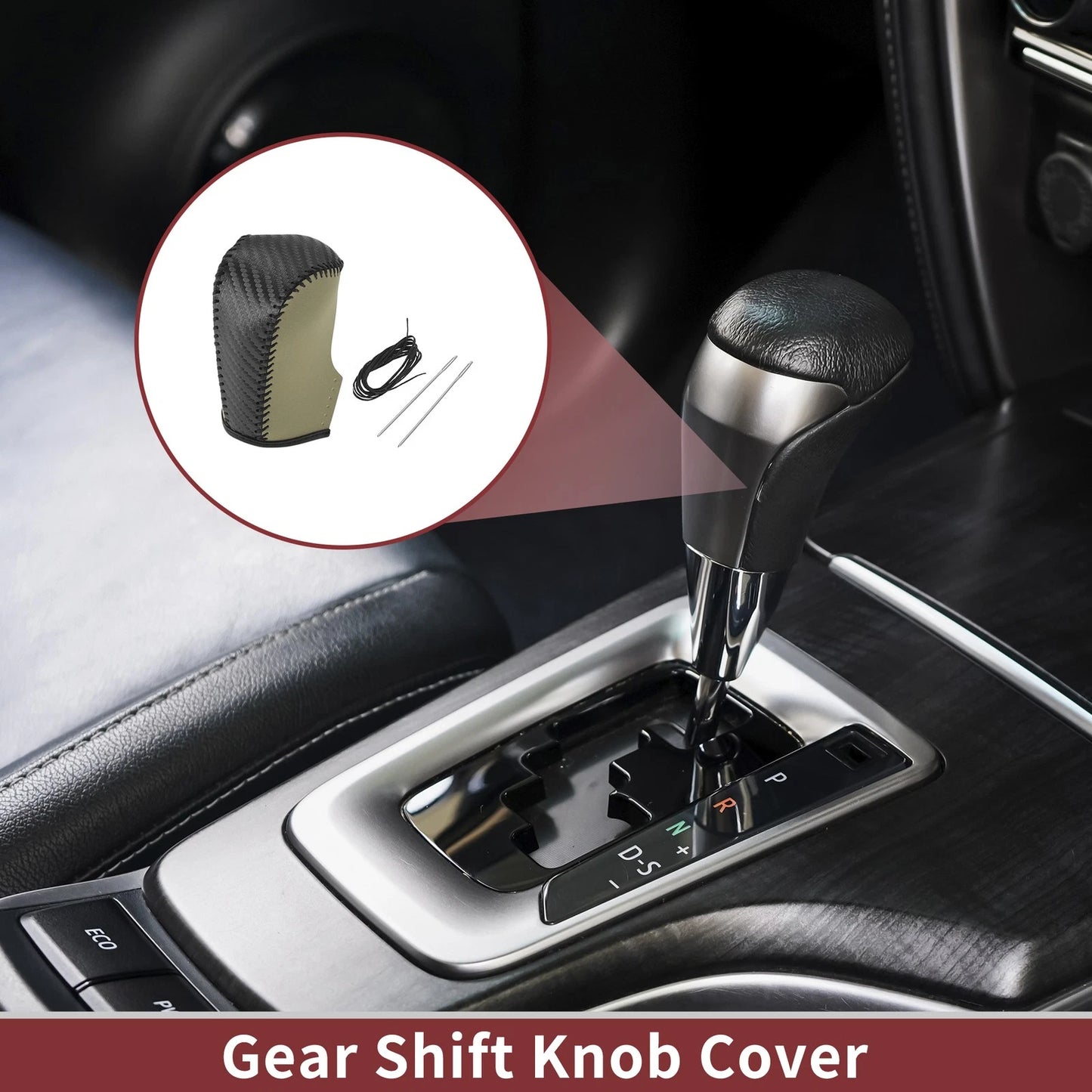 Gear Shift Knob Cover for Nissan Murano (2009–2013) Black Beige