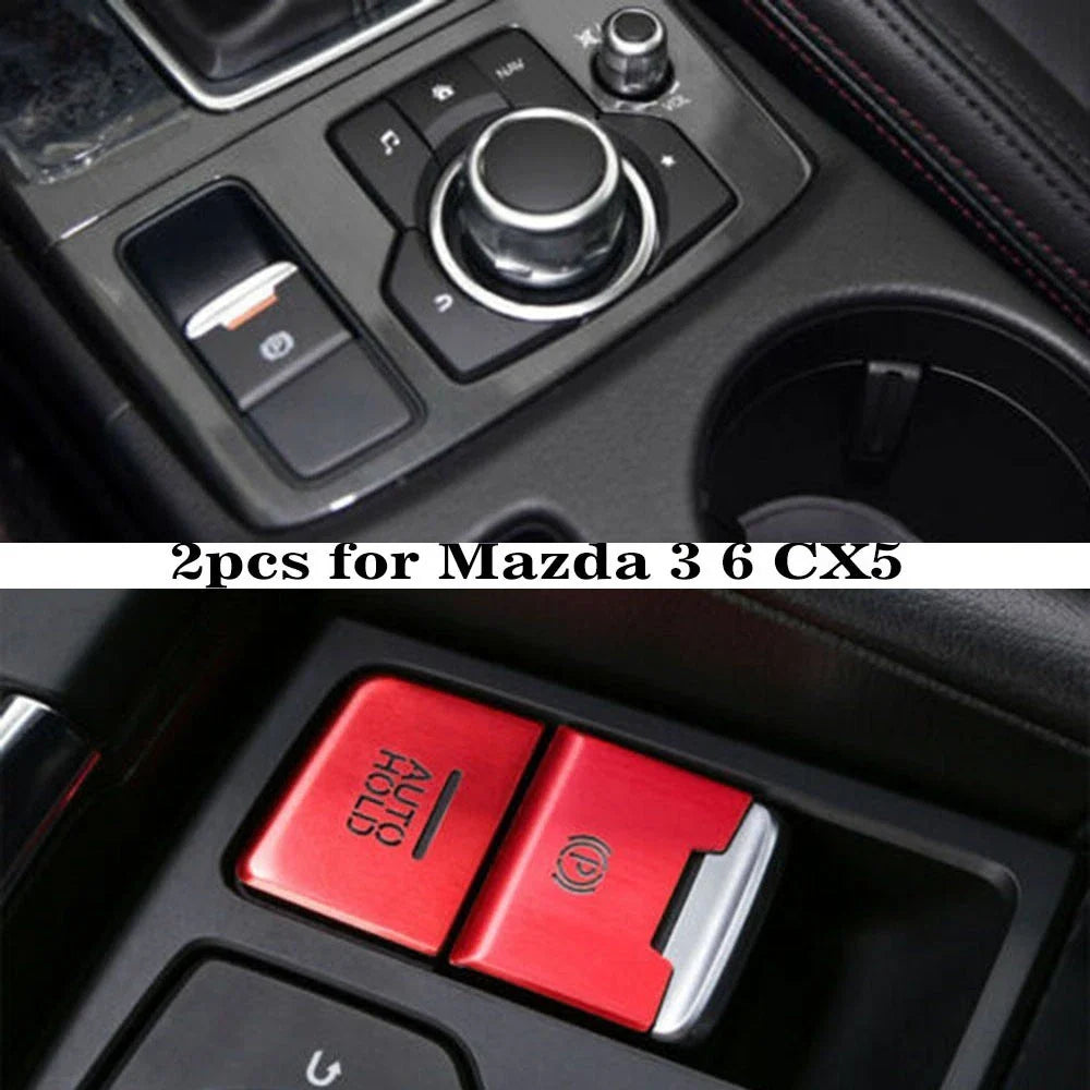 Cap Button Cover Trims Decor - Aluminum Alloy for Mazda 3, Mazda 6, CX-5