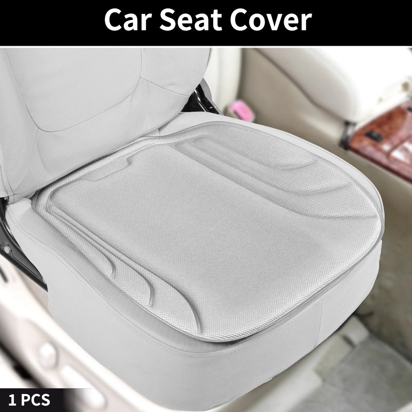 Seat Pad Cover for Universal Fit (Bright White Seaweed Fiber Latex)