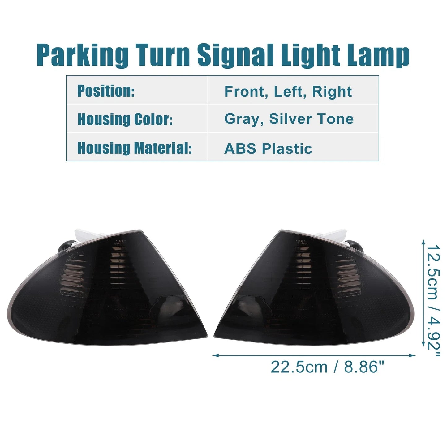 Pair Gray Turn Signal Light for BMW E46 3 Series (1999 - 2001)