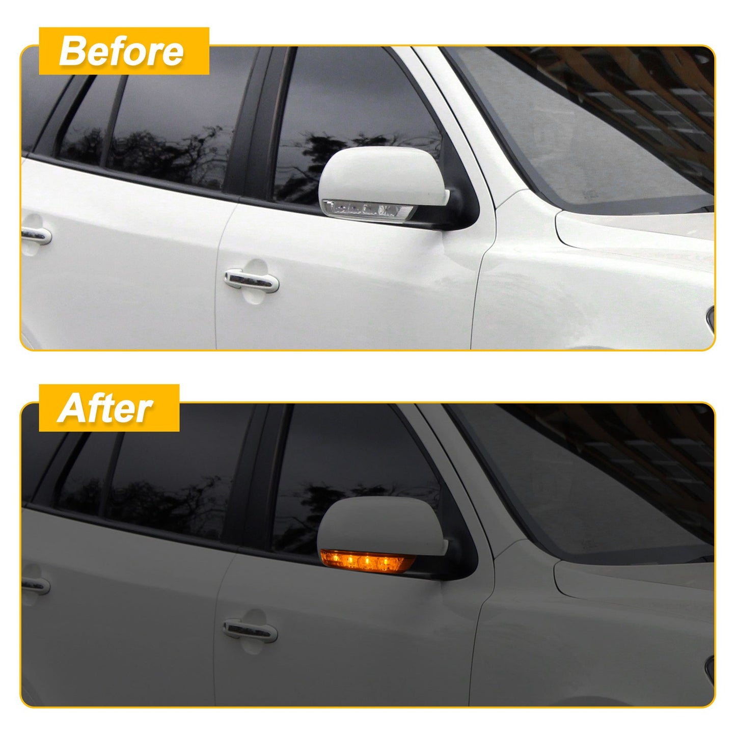 1 Pair LED Mirror Turn Signal Lights for Hyundai Santa Fe (2007–2012)