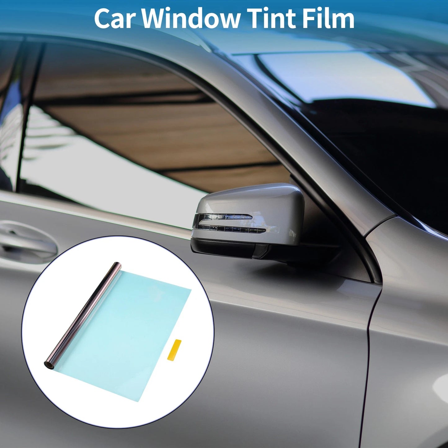 Car Window Tint Film for Various Models (Light Blue VLT 75% IRR 91% UVR 99.5%)