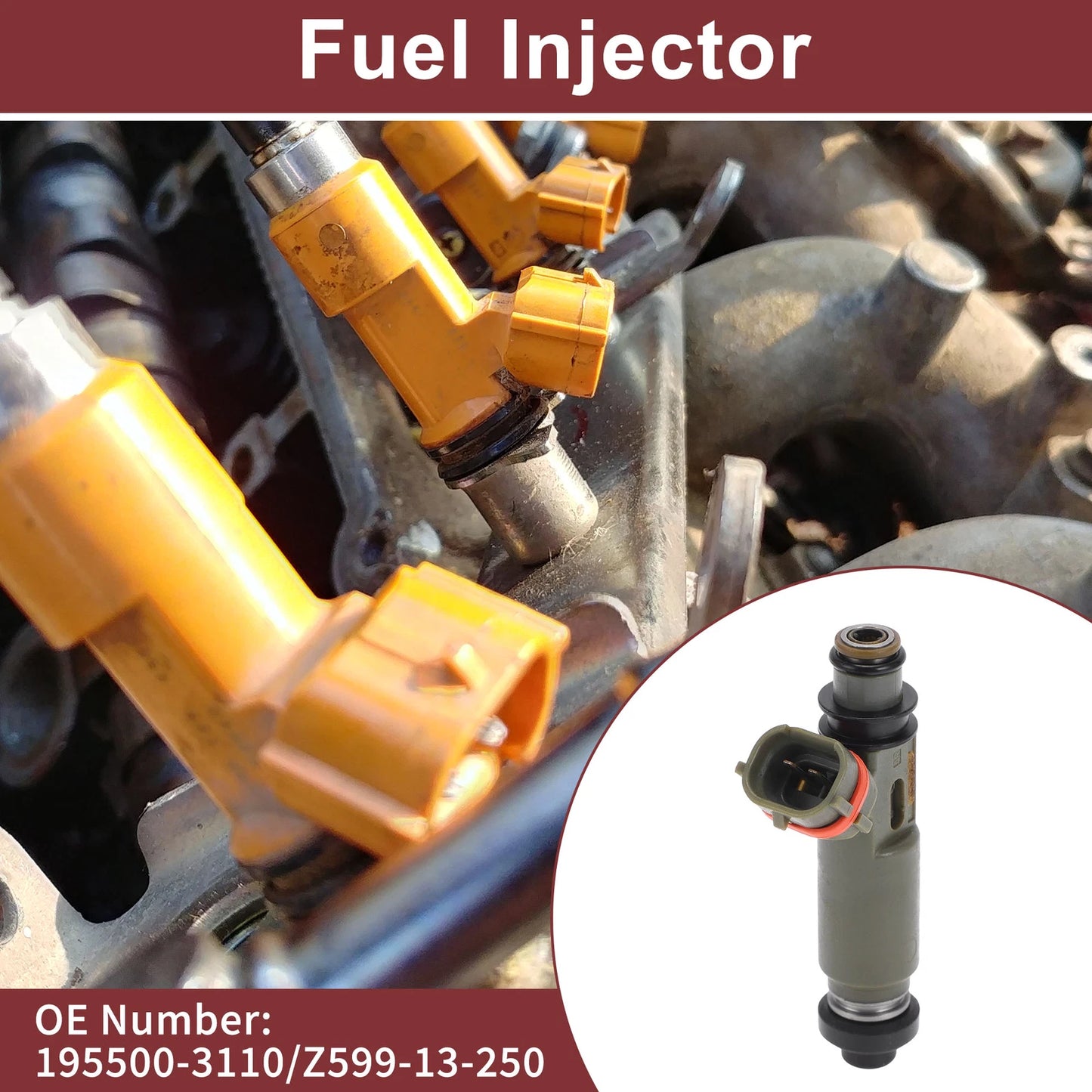 Fuel Injector No. 195500-3110 for Mazda Protege 1.6L (1999–2003)