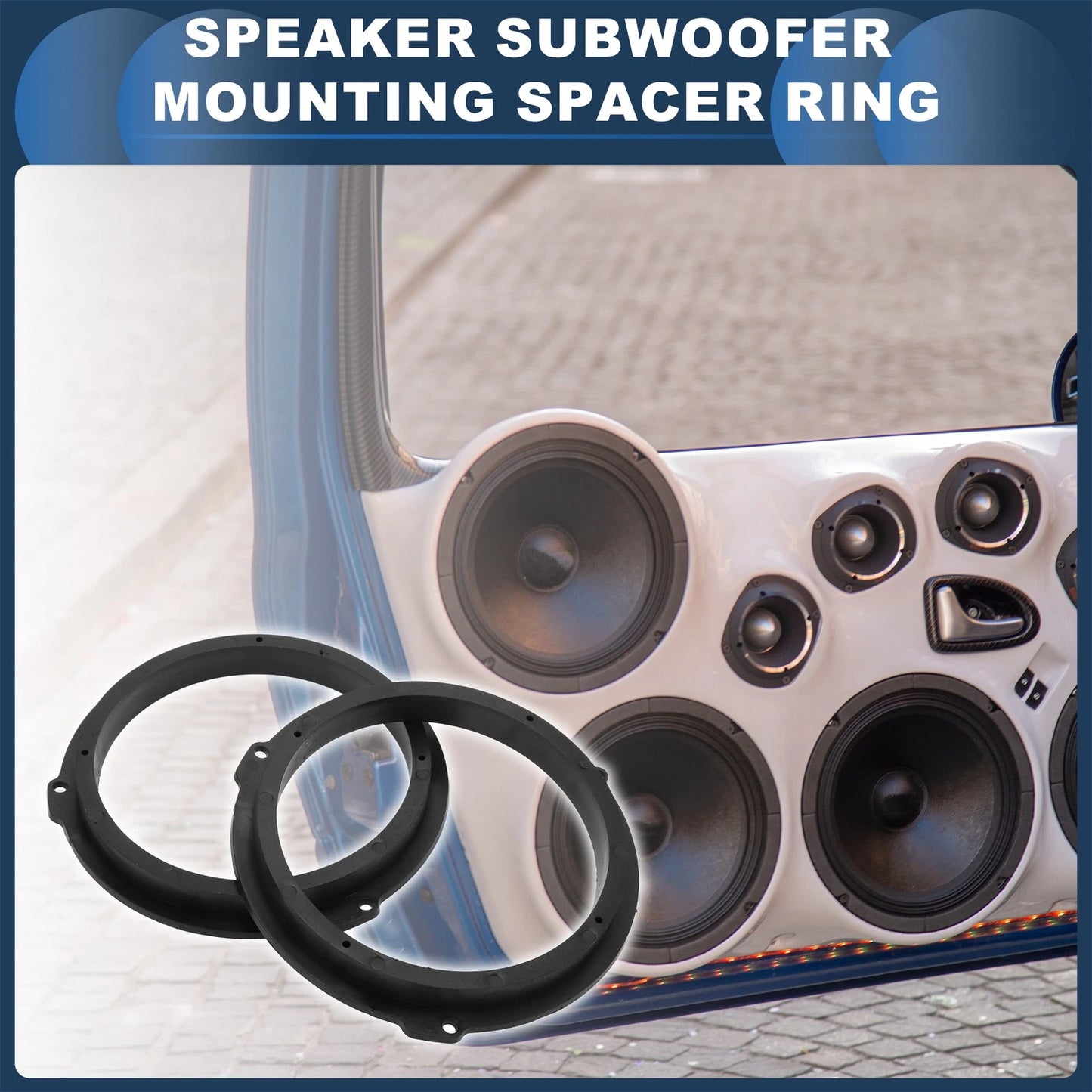 2X Speaker Spacer Ring Adapter for Ford Transit Custom (2013–2023)