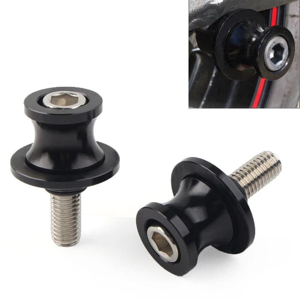 Swingarm Spools Slider Stand Screws 8MM for Kawasaki ZX6R (2012–2021) Black CNC