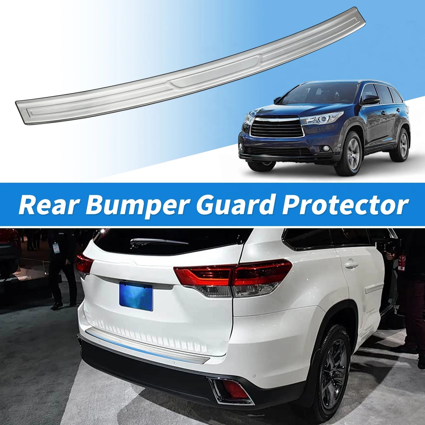 Rear Bumper Guard Protector for Toyota Highlander (2015–2019)