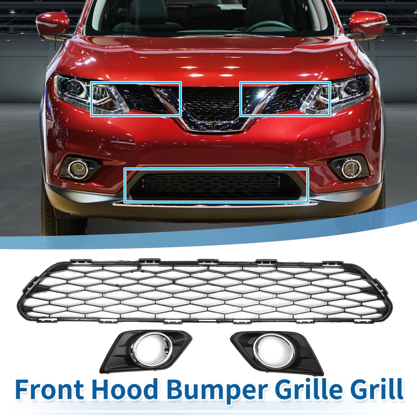Front Lower Fog Lamp Bezel Cover Trim for Nissan