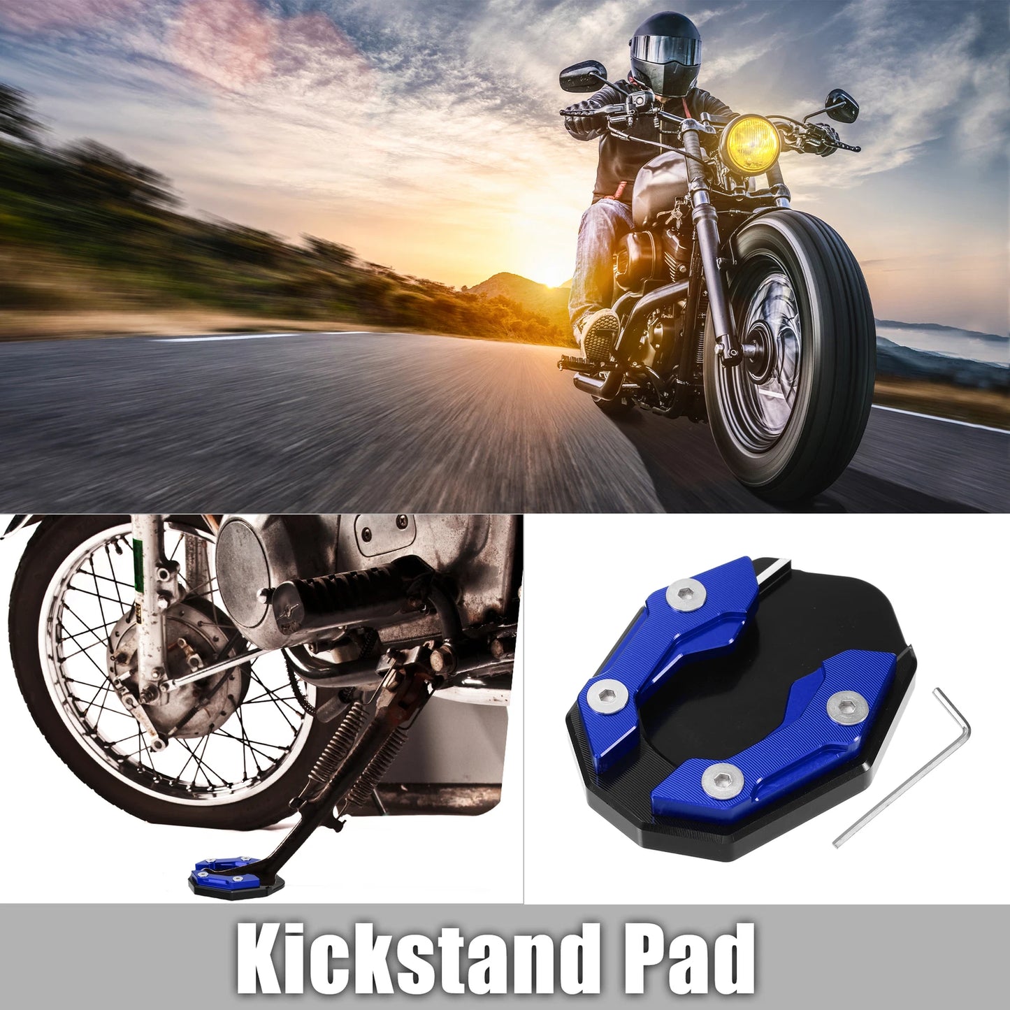 Kickstand Plate Pad for Yamaha XMAX NMAX (2018–2023) - Aluminum Alloy