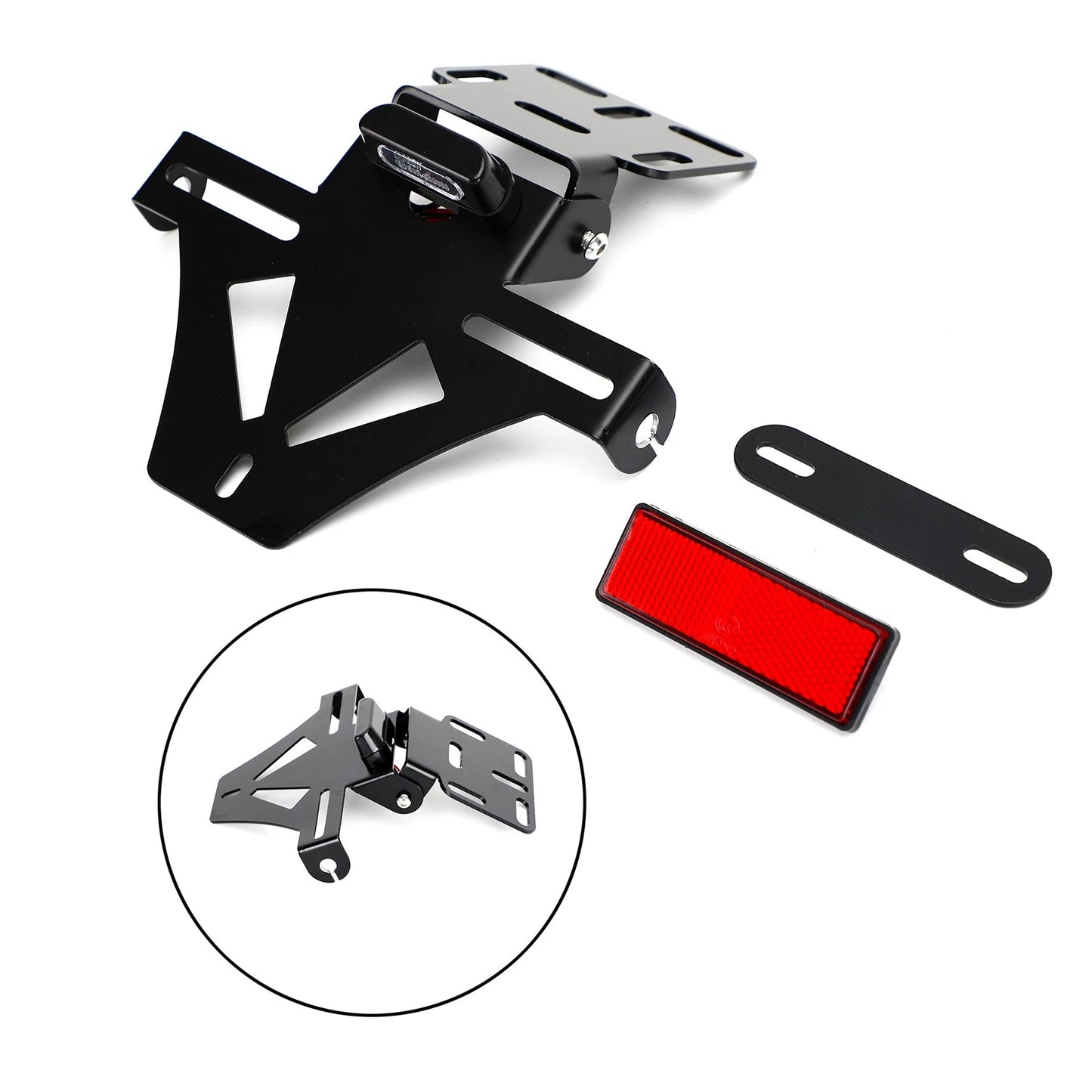 Universal Rear License Plate Frame Support for Motorcycle