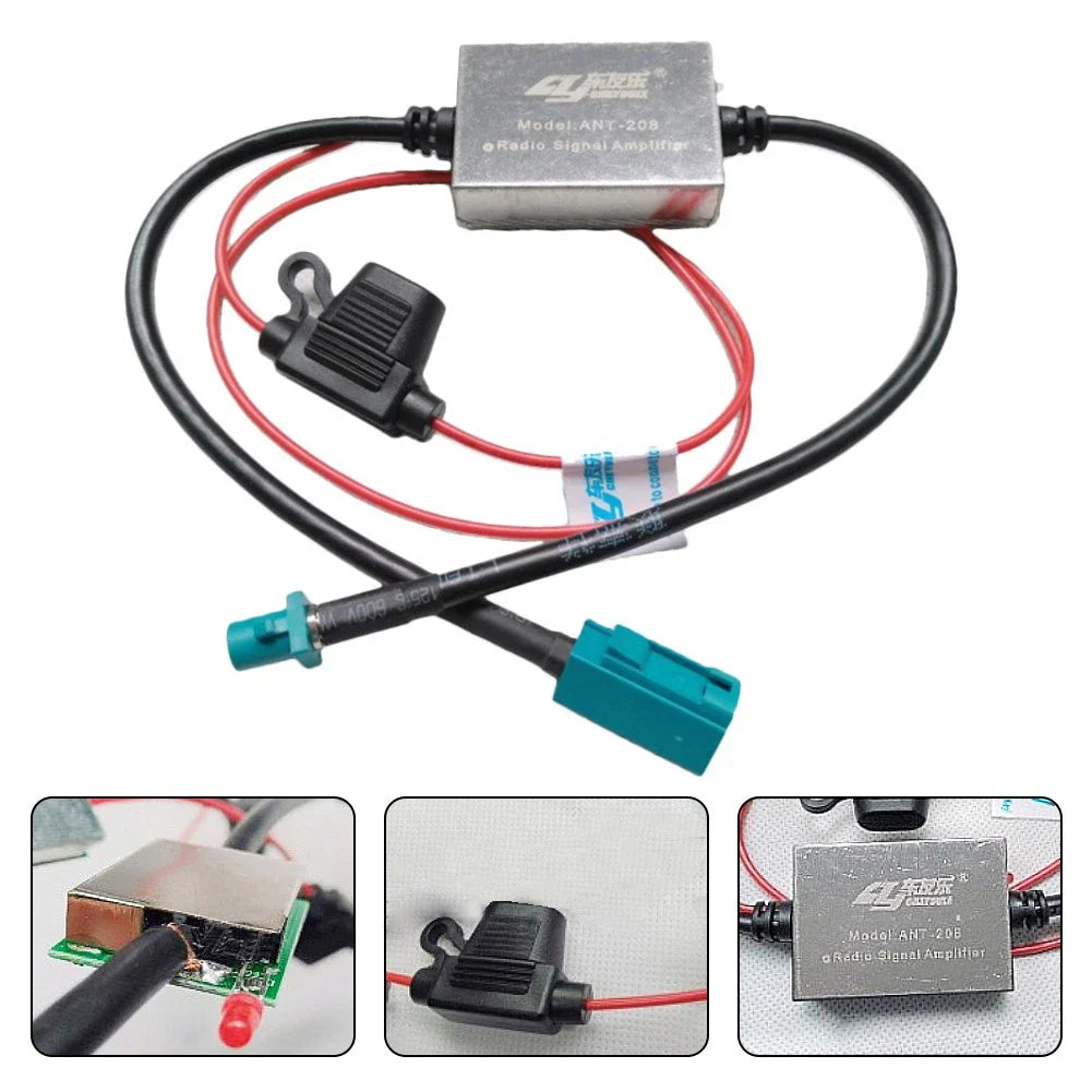 Inline Antenna Booster for Car 12V FM&AM Radio
