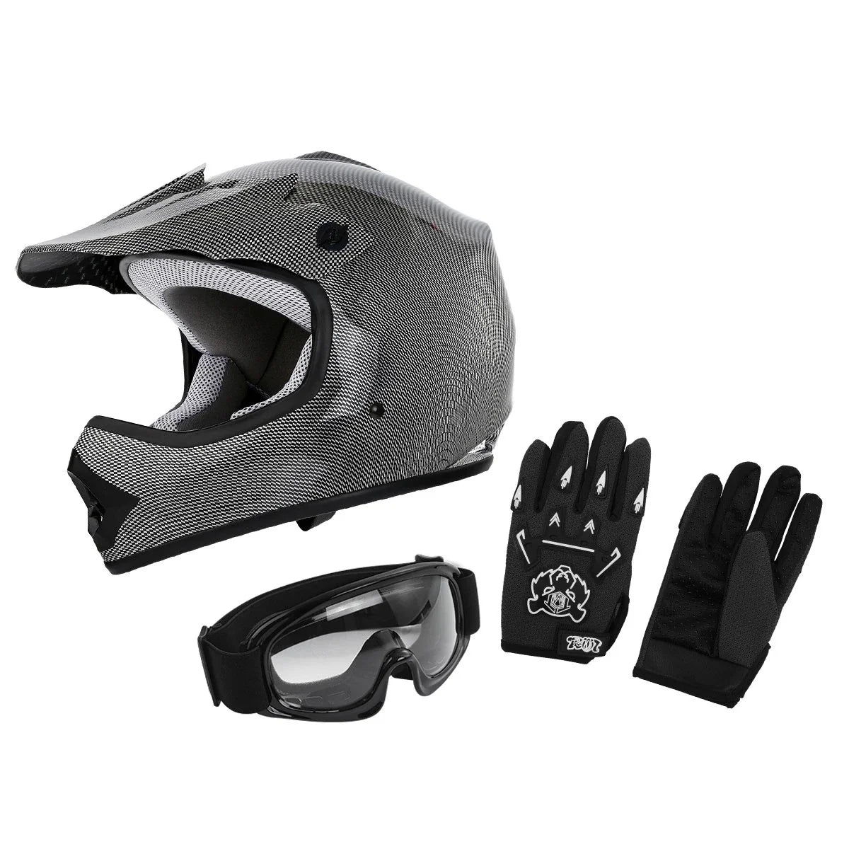 Youth Motorcross Helmet for Motorcycle Size S M L XL DOT Kid Dirt Bikes ATV