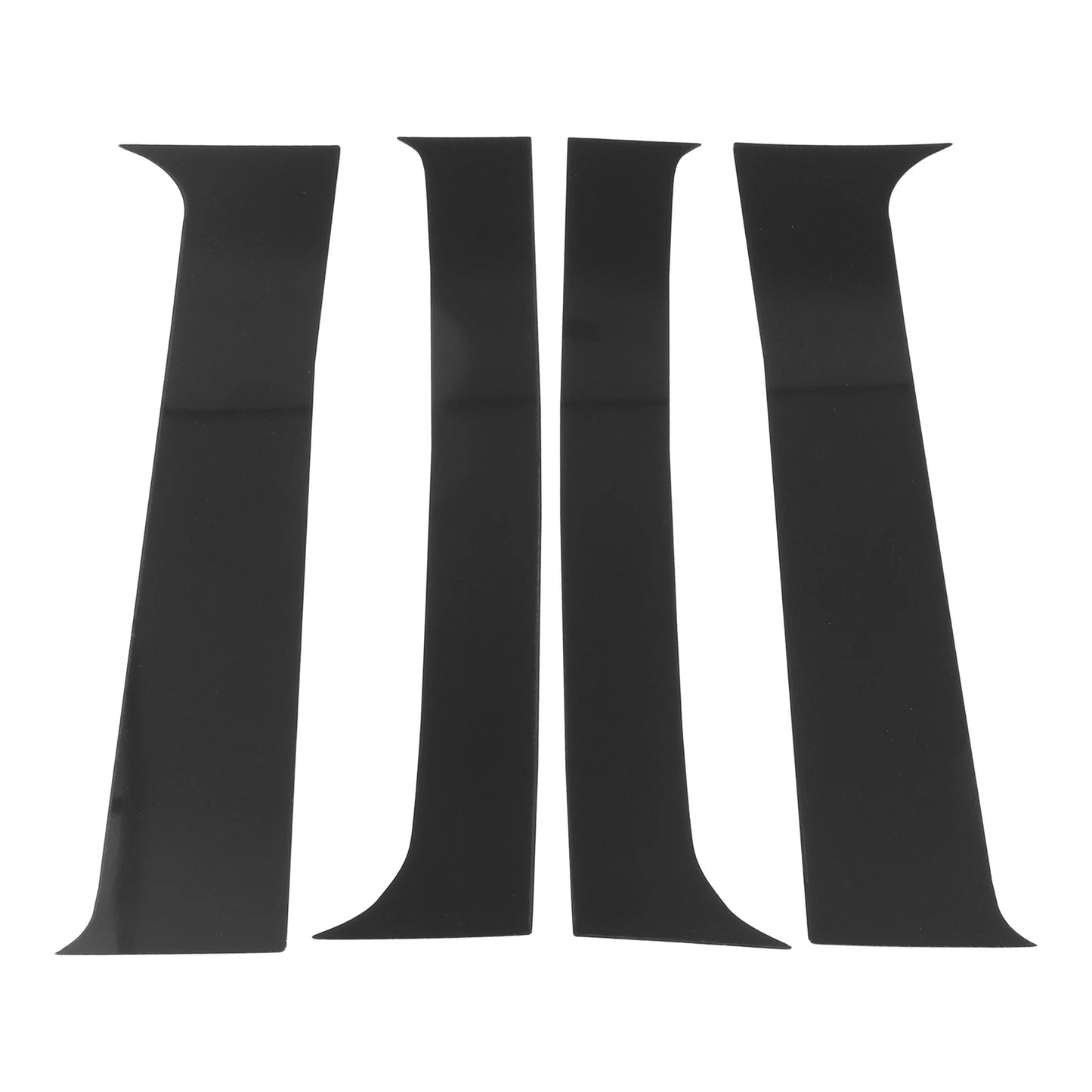Set of 4 Door Pillar Window Trim for Chevy Silverado (2000–2006) Black