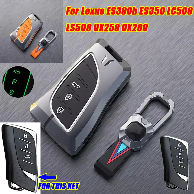 Zinc Alloy Key Fob Case Cover for Lexus ES300h ES350 LC500 LS500 UX250 UX200