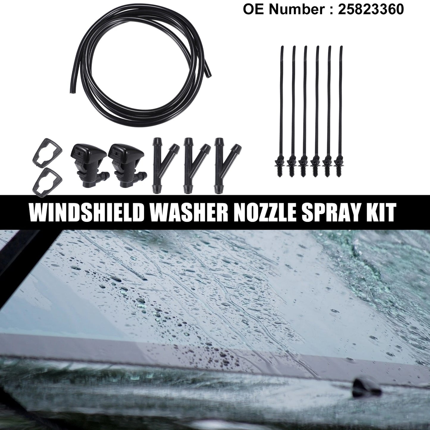 Set of 2 Windshield Washer Nozzles for Chevrolet Traverse (2018–2023) No.25823360