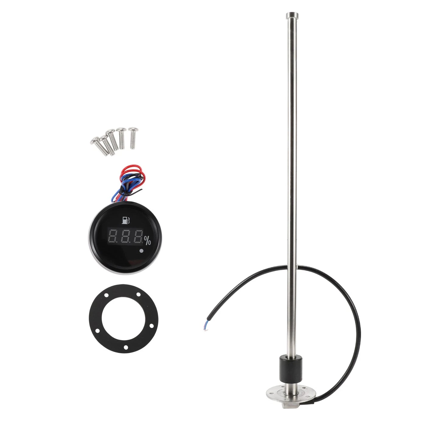 Fuel Sending Unit and Gauge Kit 0-190 Ohm 550mm for Boat Car (0-190)