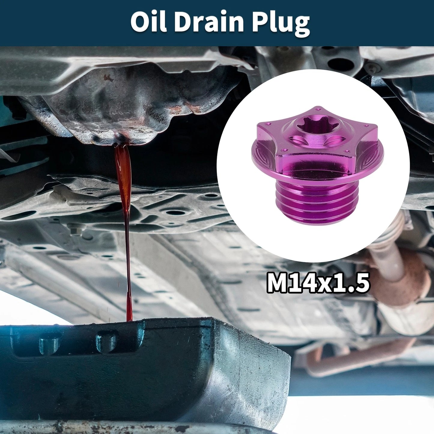 Oil Drain Plug for M14*1.5 Thread Repair (Universal Fit)