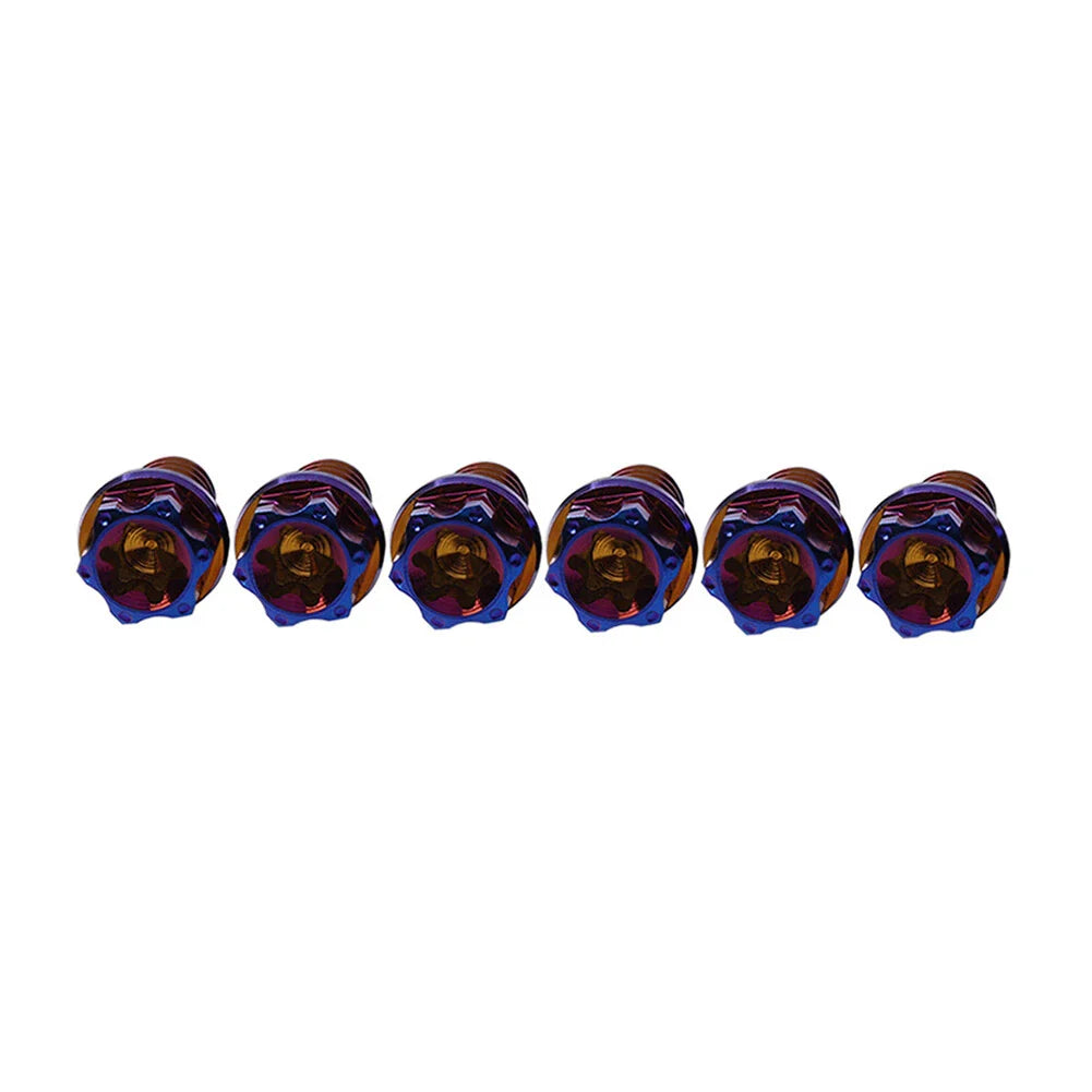 6pcs M8x40mm Titanium Torx Head Flange Bolts for Motorcycle Bike