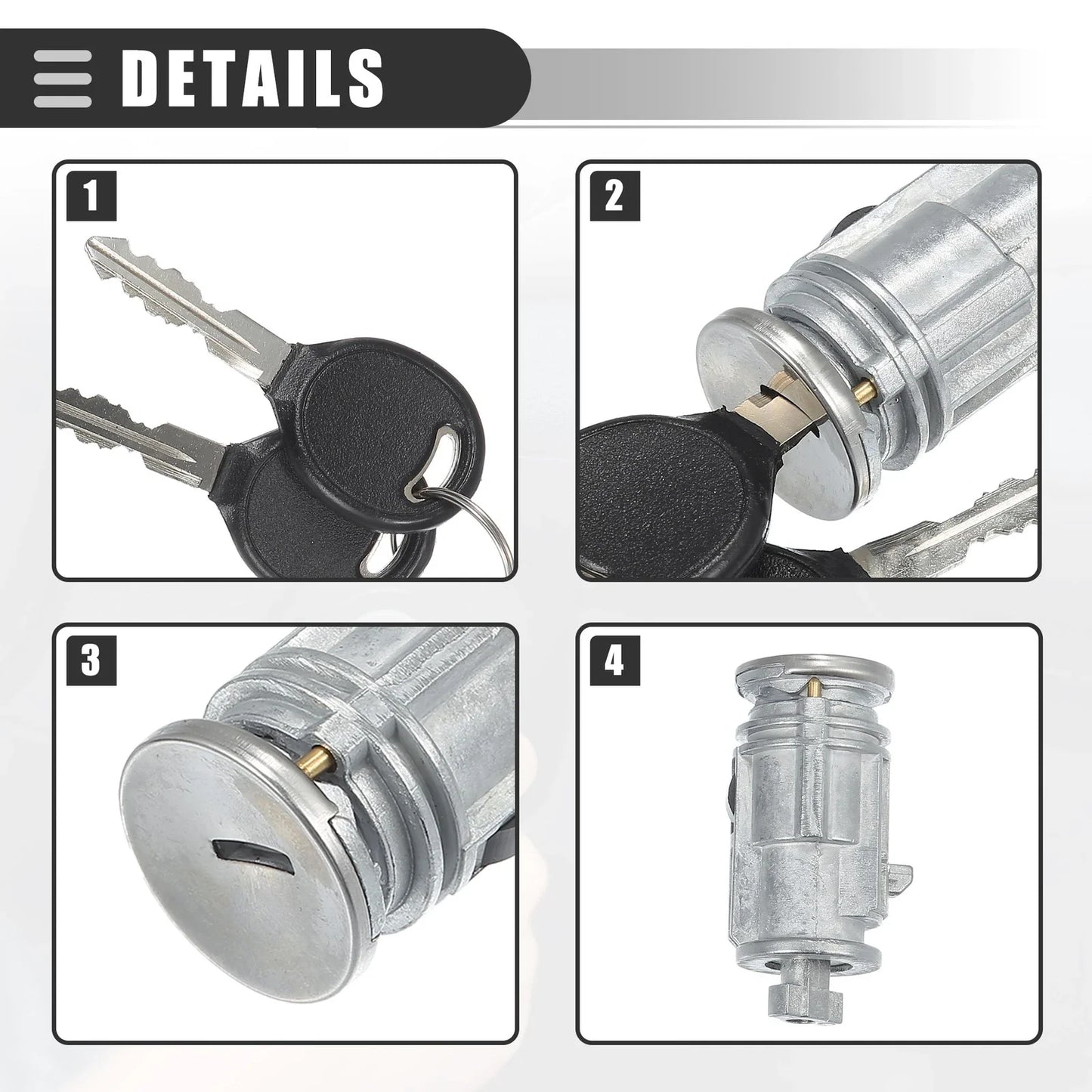Ignition Switch Lock Cylinder Set with 2 Keys for Dodge Dakota (2005-2011)
