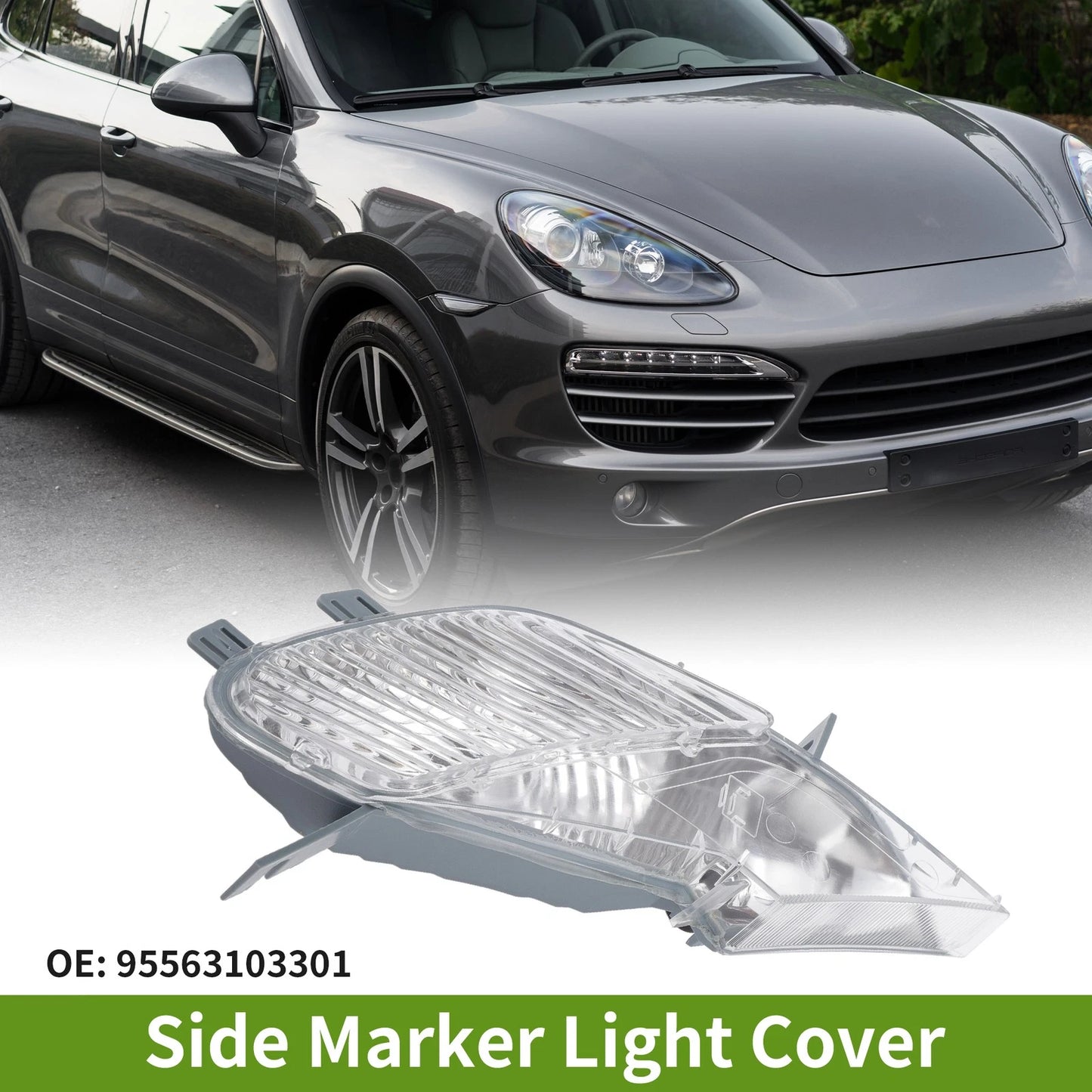 1 Pc Left Side Marker Light Cover for Porsche Cayenne 955 (2003–2010) No. 95563103301