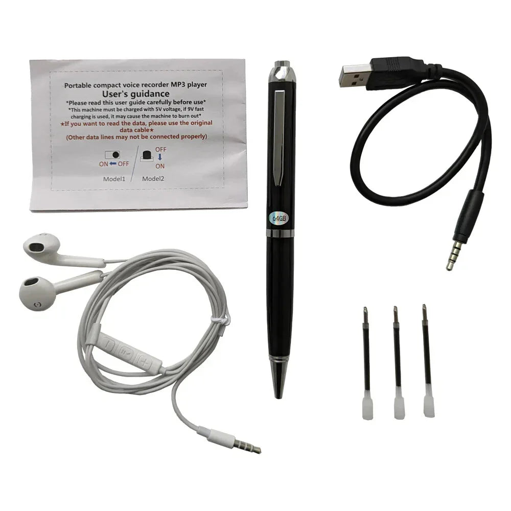 64GB Digital Voice Recorder Pen for Q90B