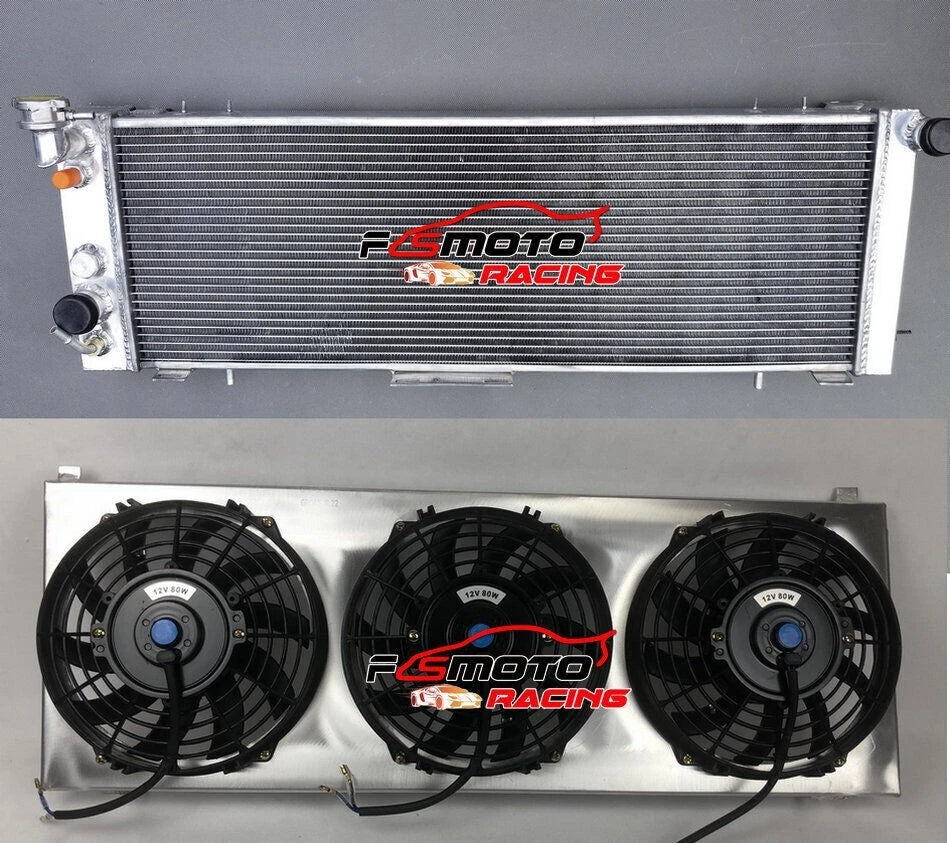 3 Rows Radiator with Shroud and Fans for Jeep Cherokee XJ (1991–2001)