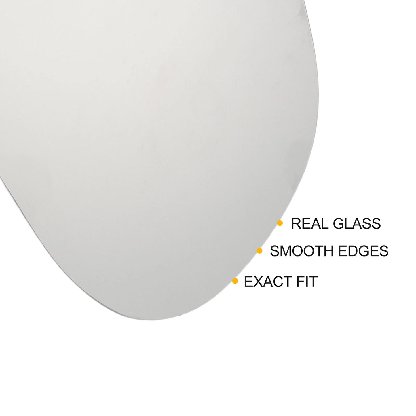 Left Side Heated White Mirror Glass for Hyundai Santa Fe (2019–2022)