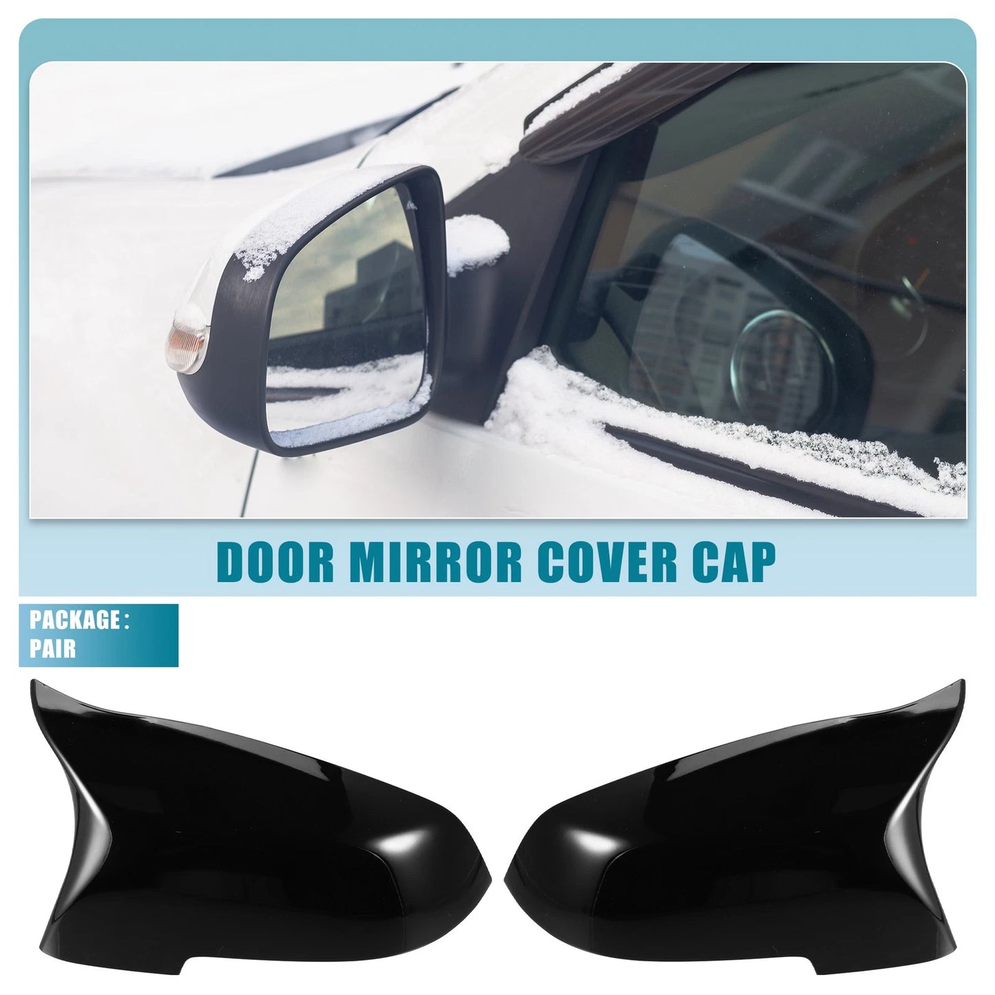 1 Pair Rearview Mirror Cover Cap for BMW F10 F11 F12 (2011–2017)