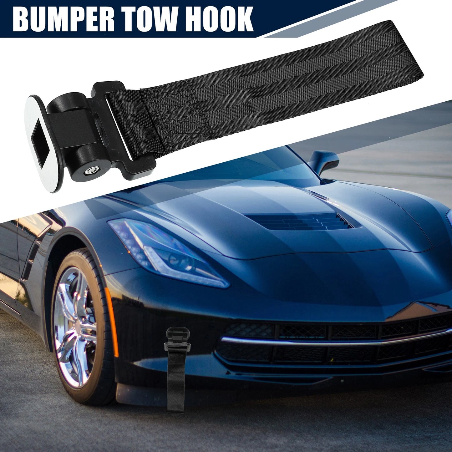 Tow Hook Strap for Universal Cars (27x6.5cm)