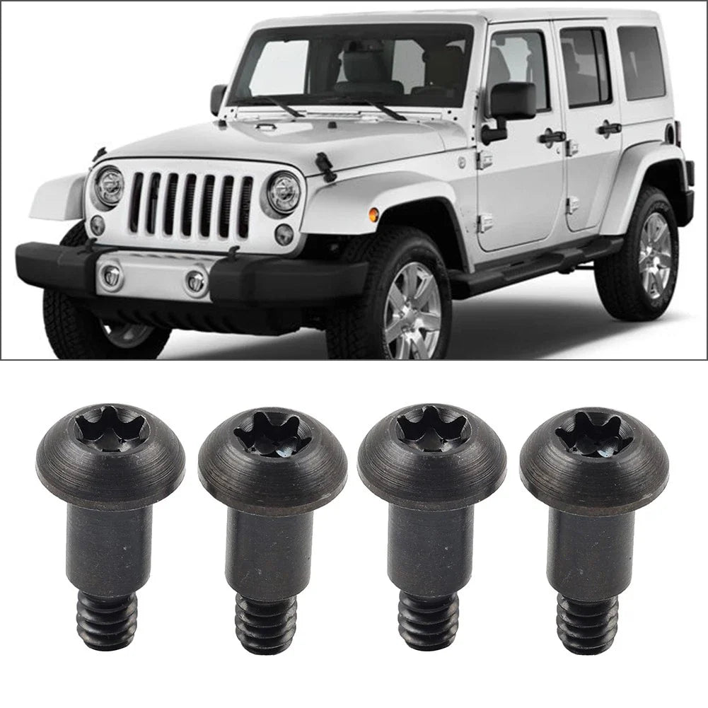 4 x Torx Soft Top Bow Roll Bar Bracket Mounting Screws for Jeep Wrangler (97-17)