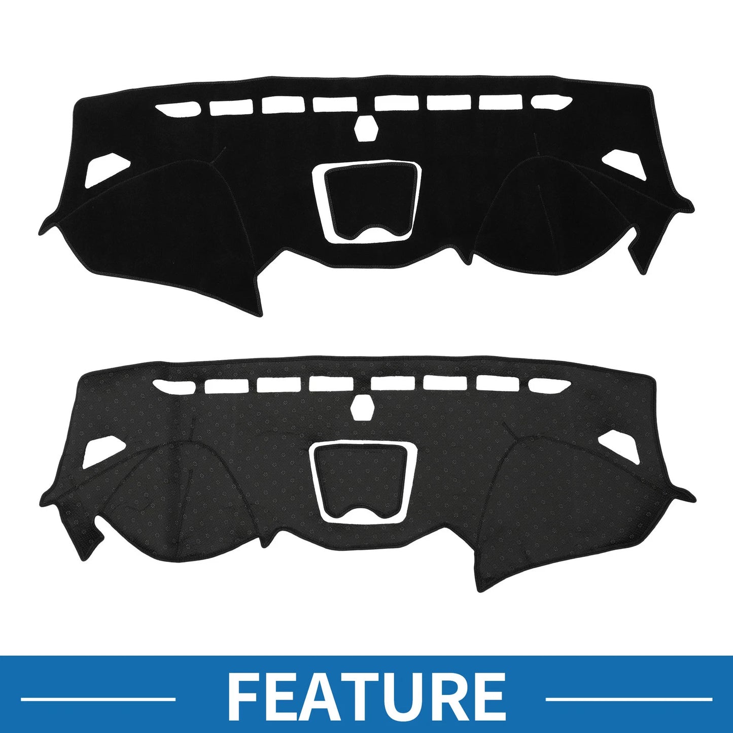 Dashboard Cover Mat for Hyundai Santa Fe Sport (2013–2018) Black