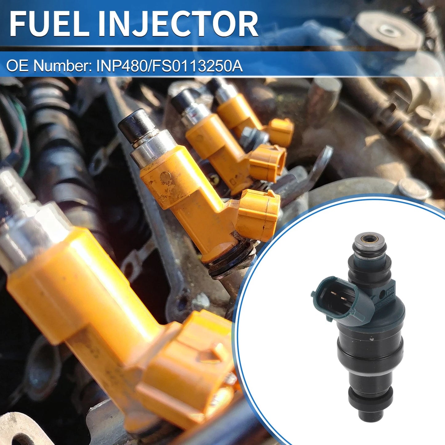 1 Pc Fuel Injector No.INP480/FS0113250A for Mazda MX-6 (1993–1997)
