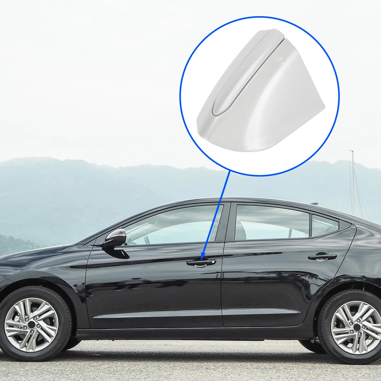 Front Left Door Handle Protector for Ford Mondeo Edge Taurus (2013–2020) White