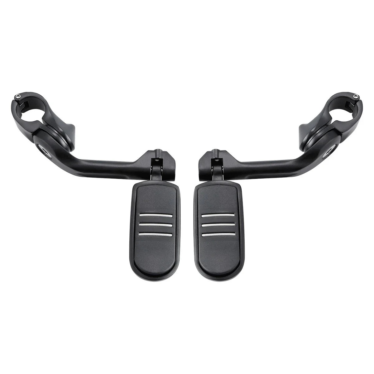 1 1/4'' Matte Long Angled Footpegs Mount Engine Guard Pegstreamliner
