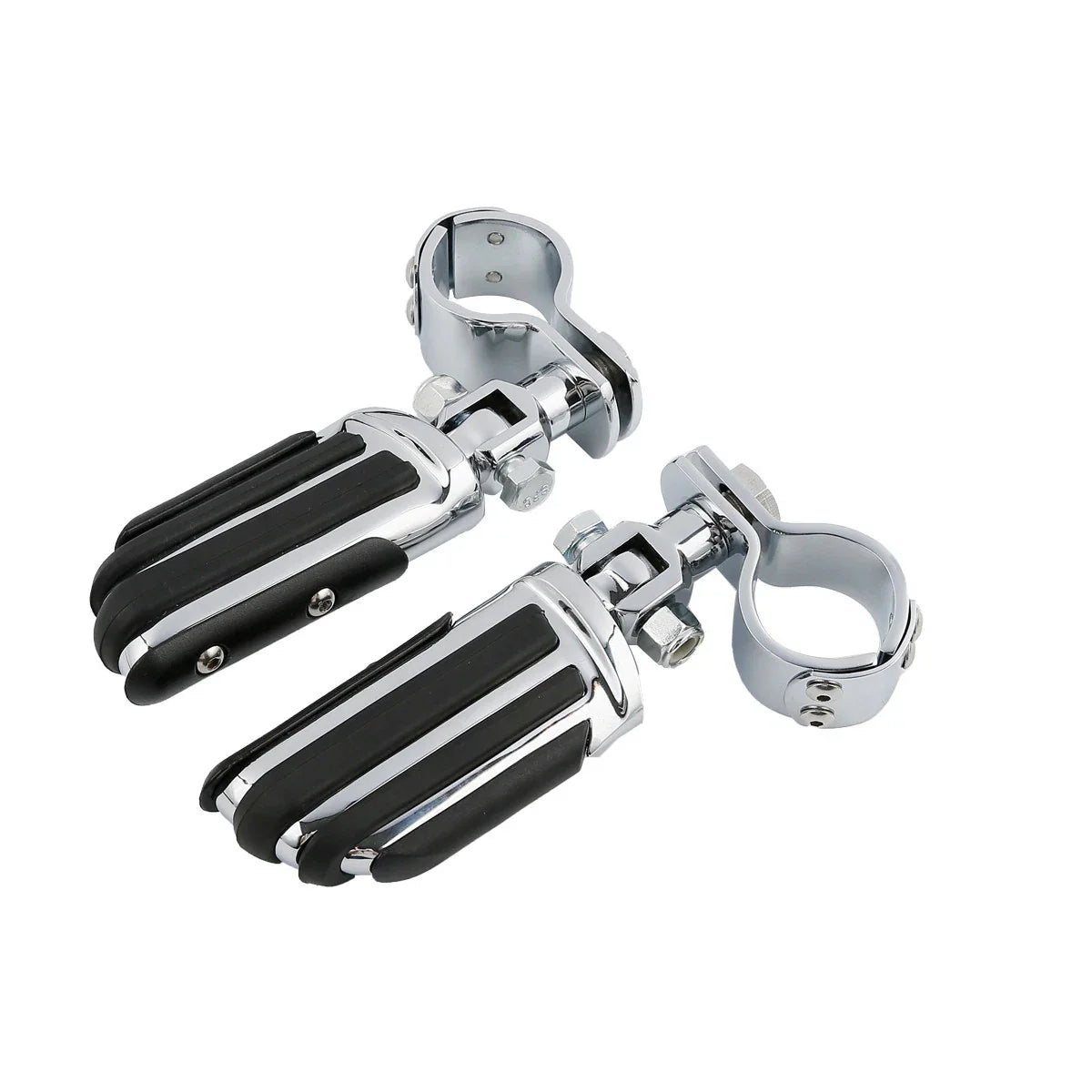 4x Chrome Adjustable Footpeg Clamps 22mm 25mm 32mm 35mm for Harley Street Glide