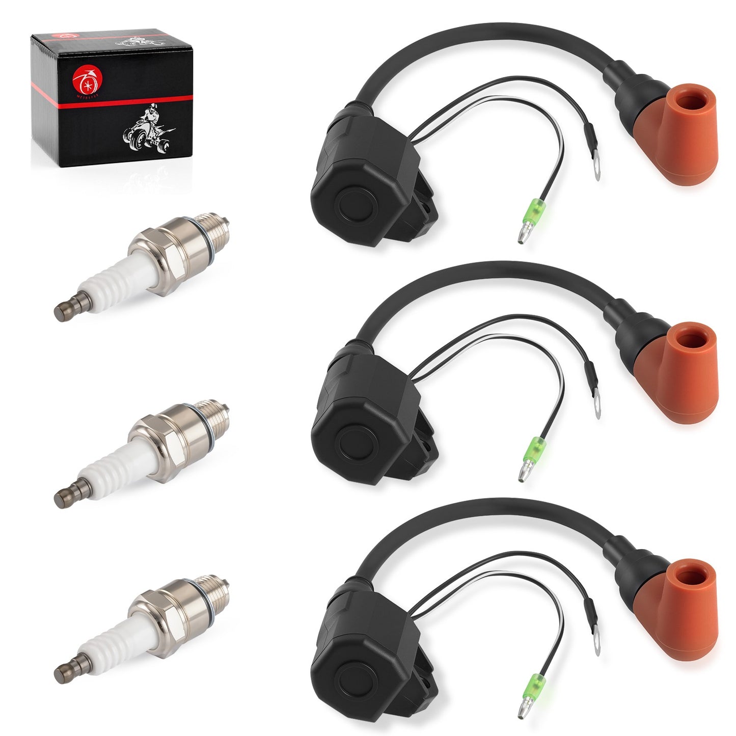 3X Ignition Coil Kit for Yamaha 90hp 90 TL/XLR (1992–2009)