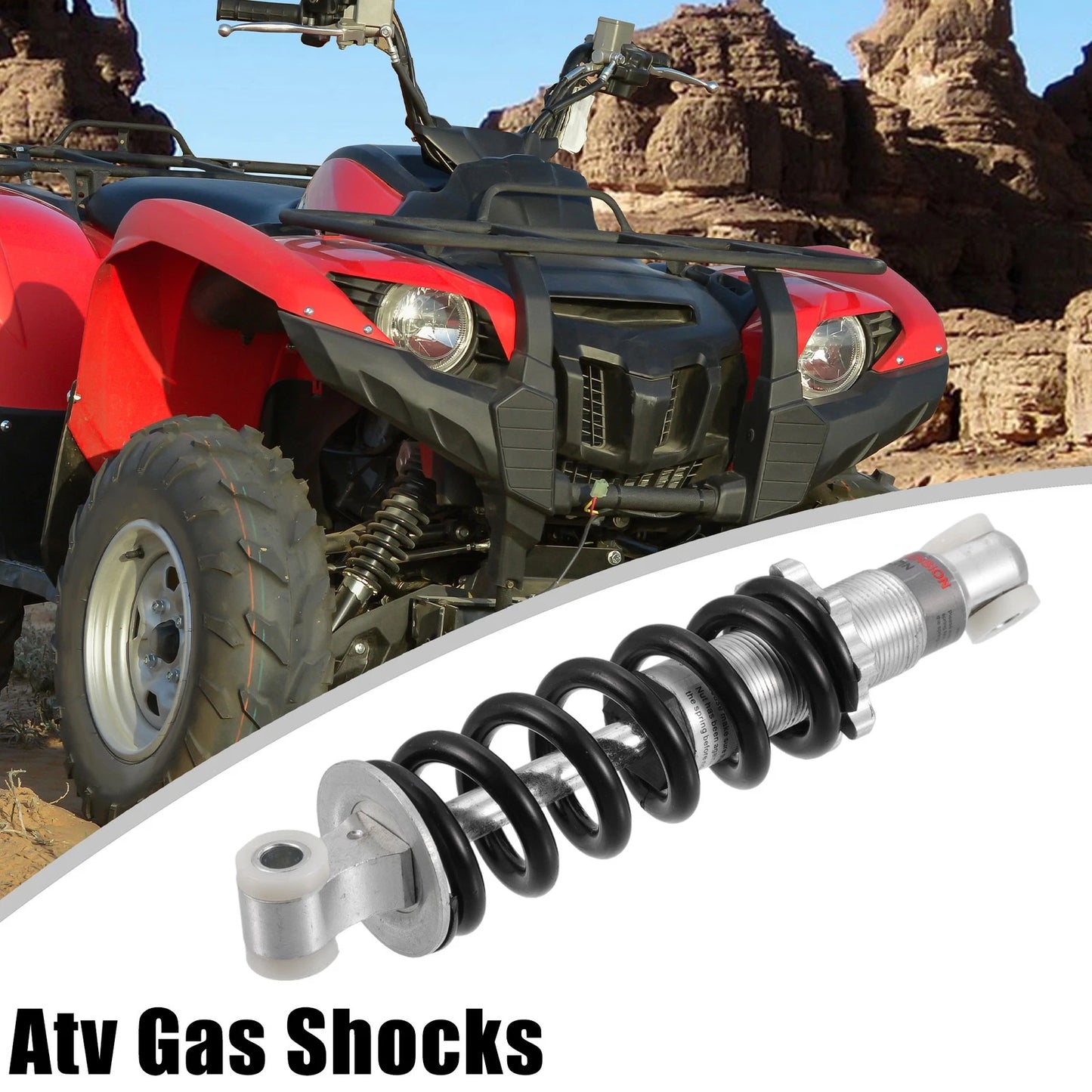Rear Shock Absorber 190mm 650lbs for Scooter Dirt Bike ATV (Silver Tone)