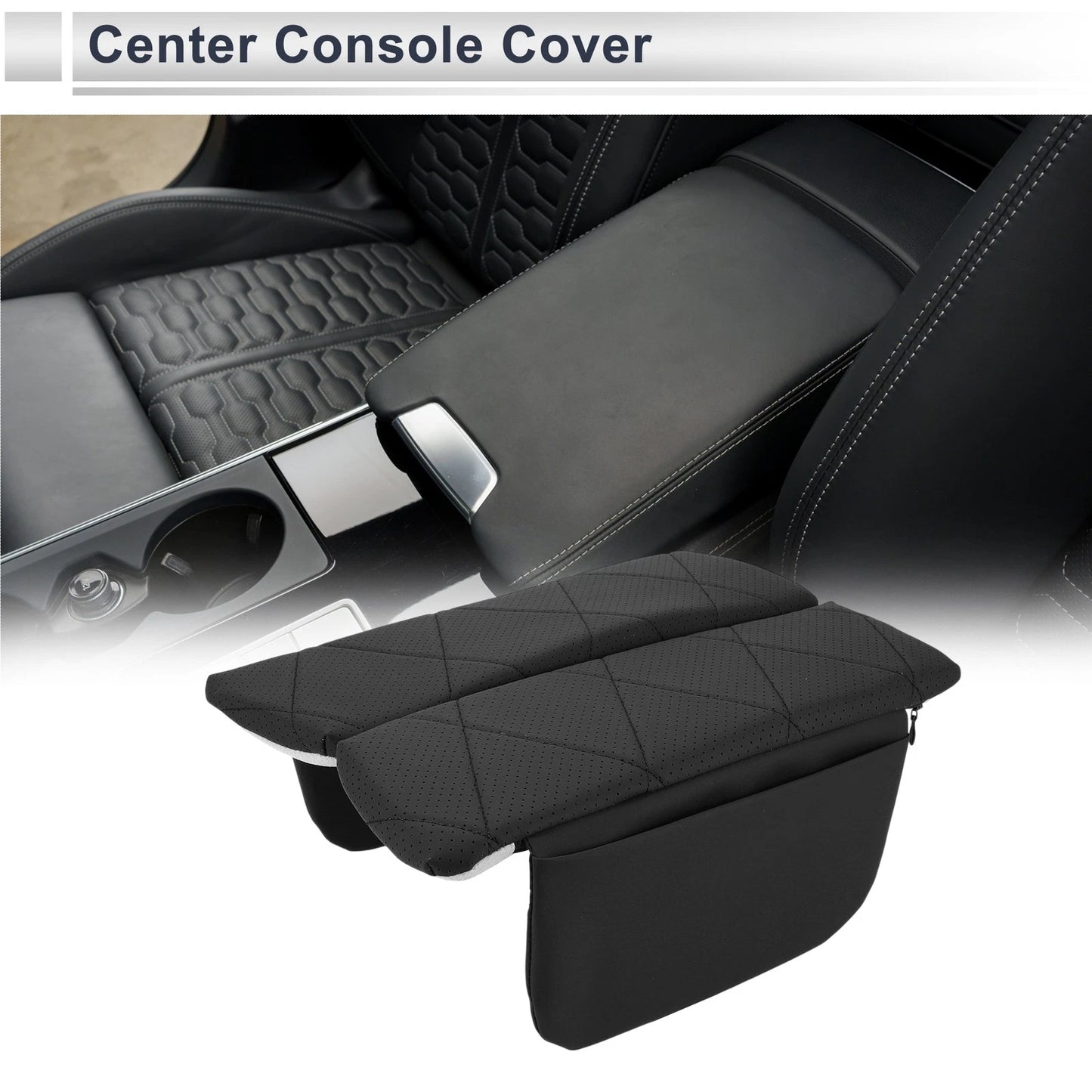 Center Console Cover with Storage Bag for BMW X5 (2019–2024) Black