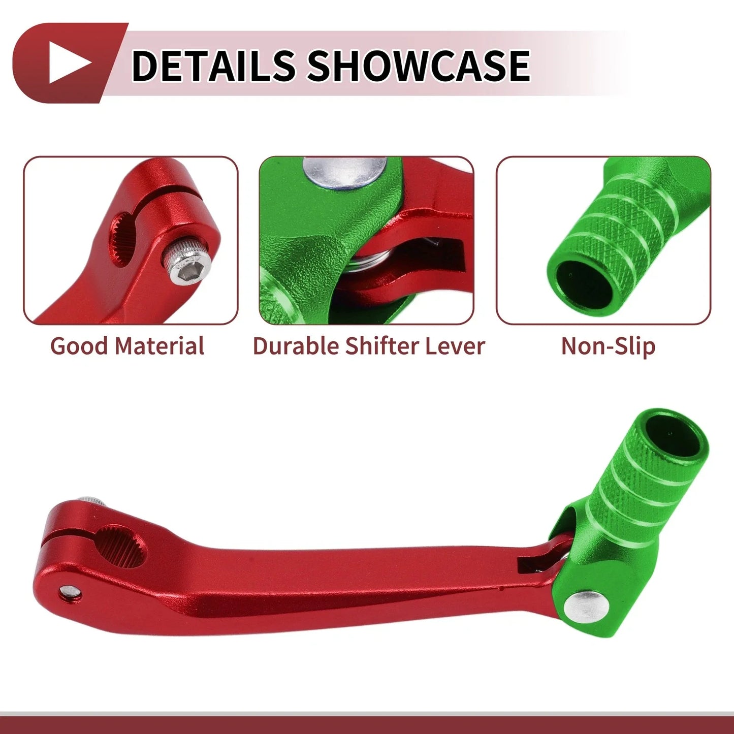 Gear Shift Lever for Honda CRF150F 2003-2017 - Red Green Silver Tone