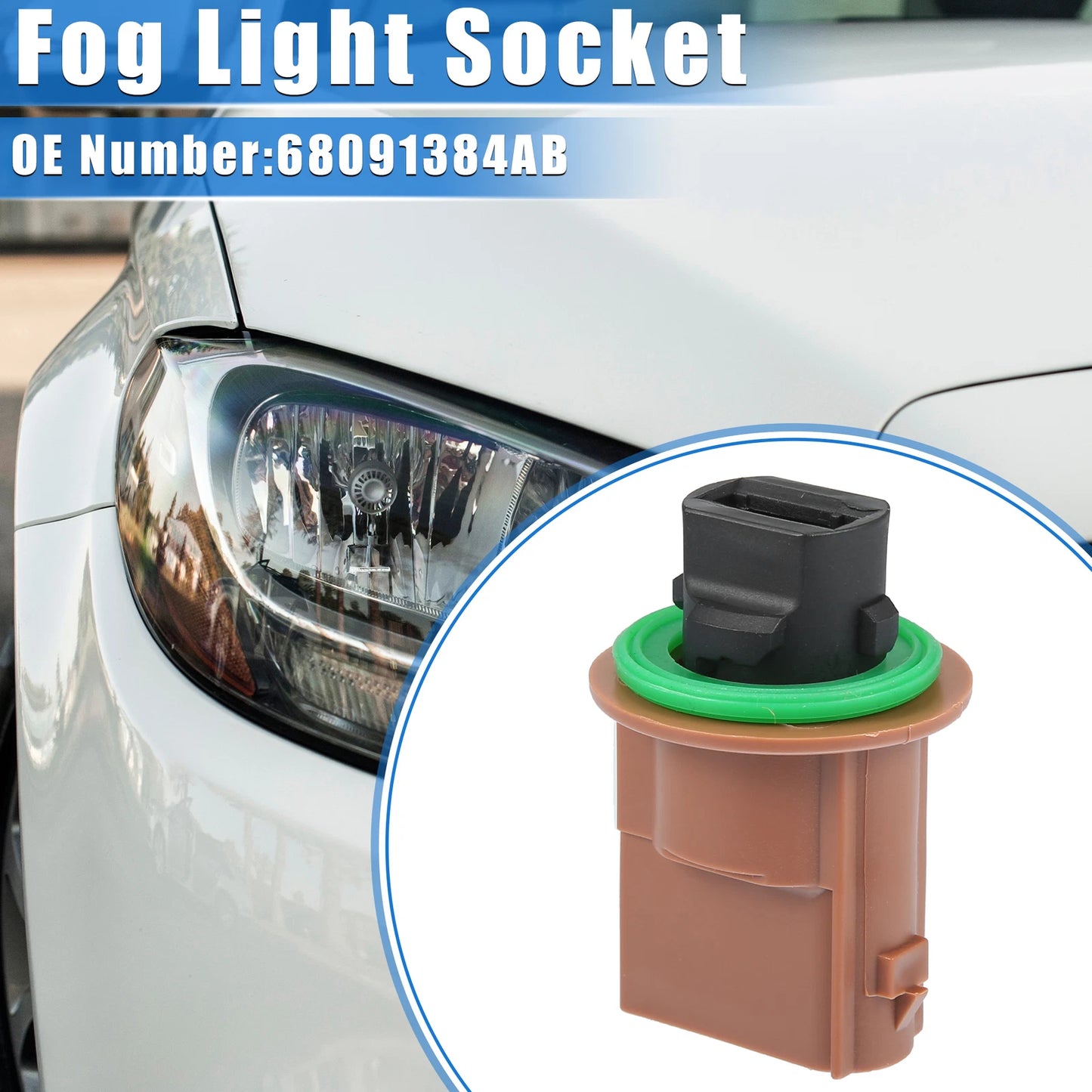 Fog Light Socket No.68091384AB for Lincoln MKZ (2010–2012) & Ford F-150 (2015–2017)