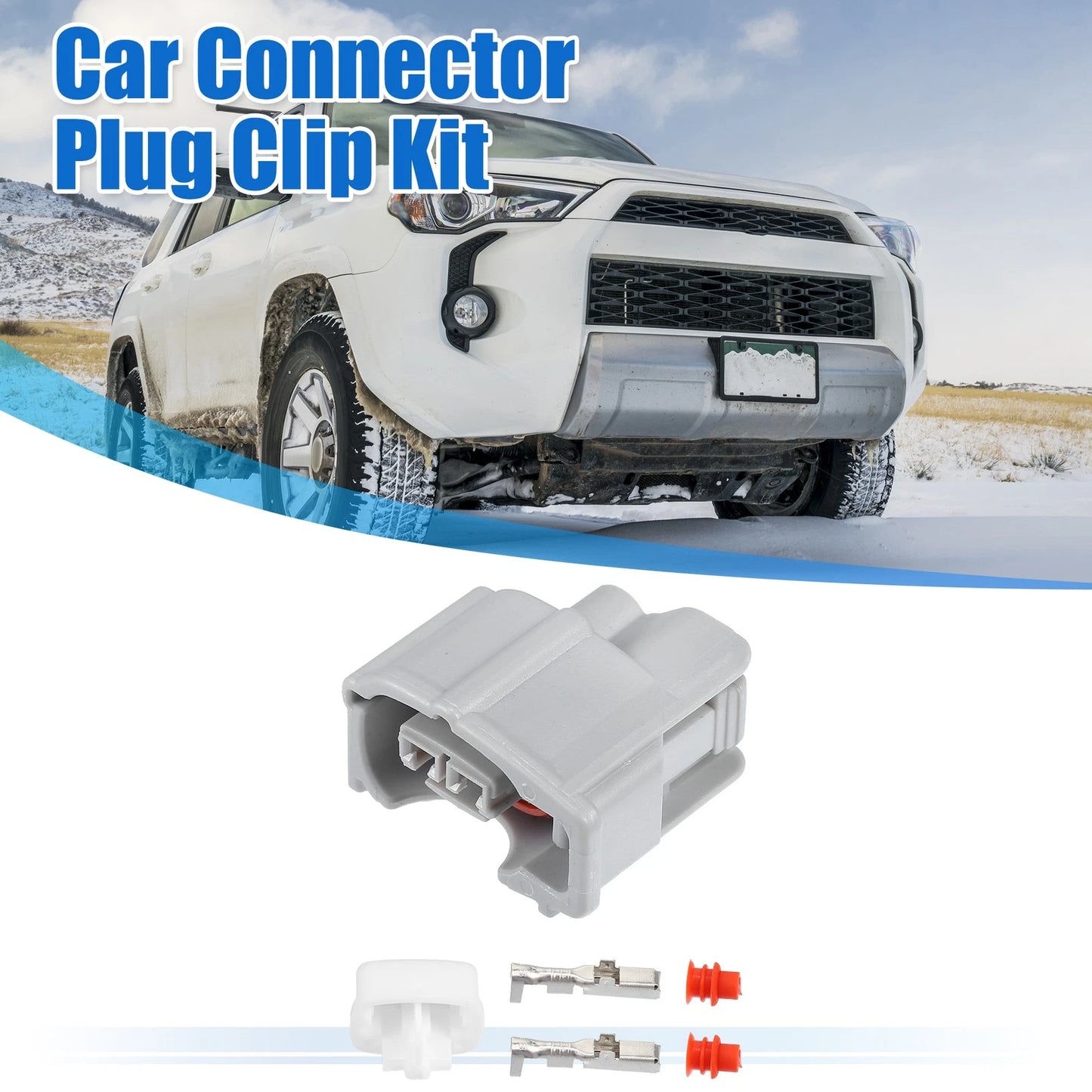 Set of 2 Fuel Injector Connector Adapter Plug Kit for Toyota (No.9098011875)