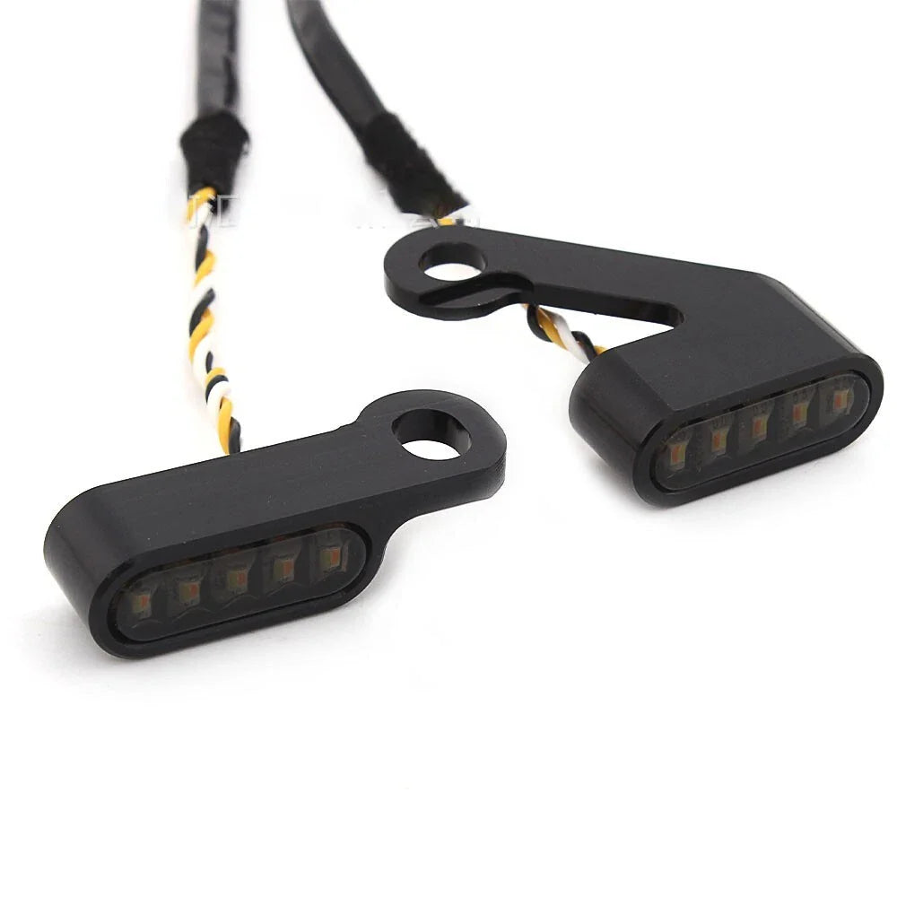 CNC Cut LED Mini Turn Signal Lights for Harley Dyna