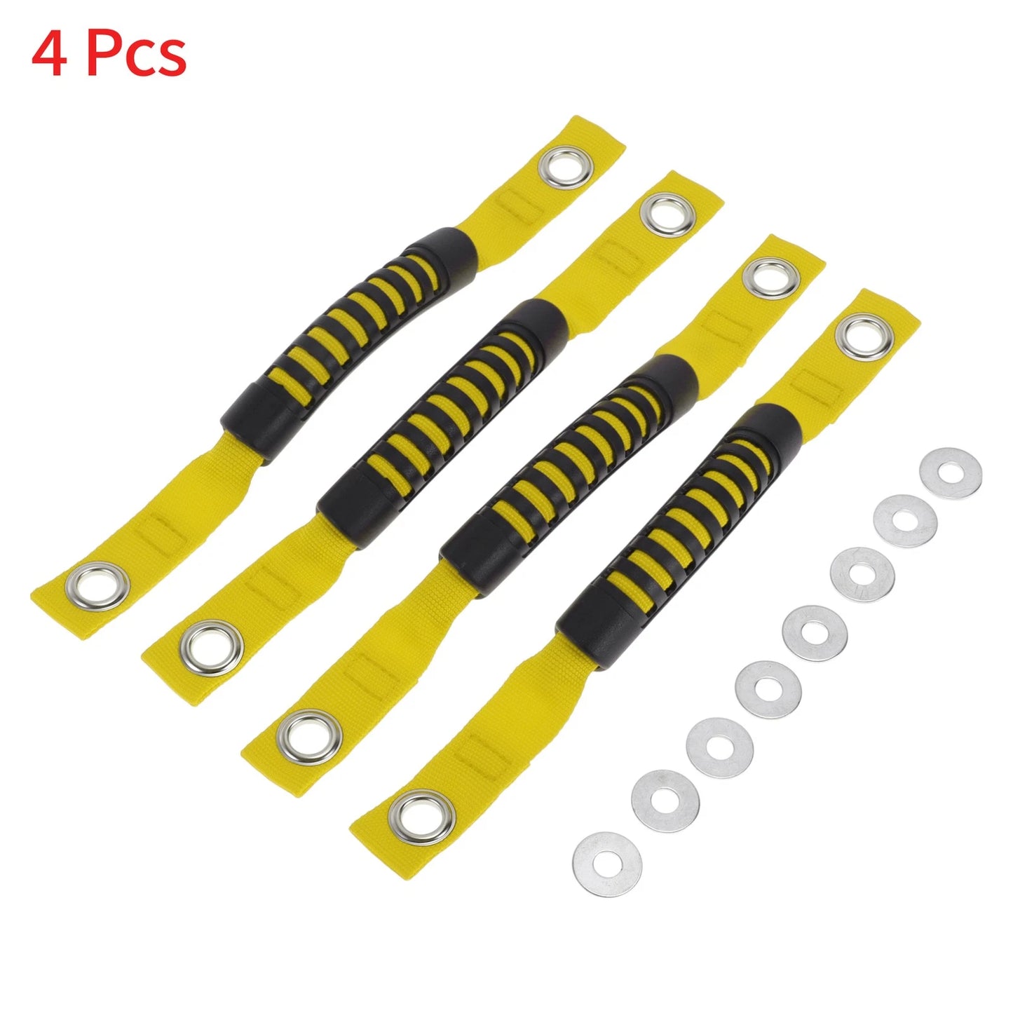 Roll Bar Grab Handles for Jeep Wrangler (2018–2032) Black Yellow