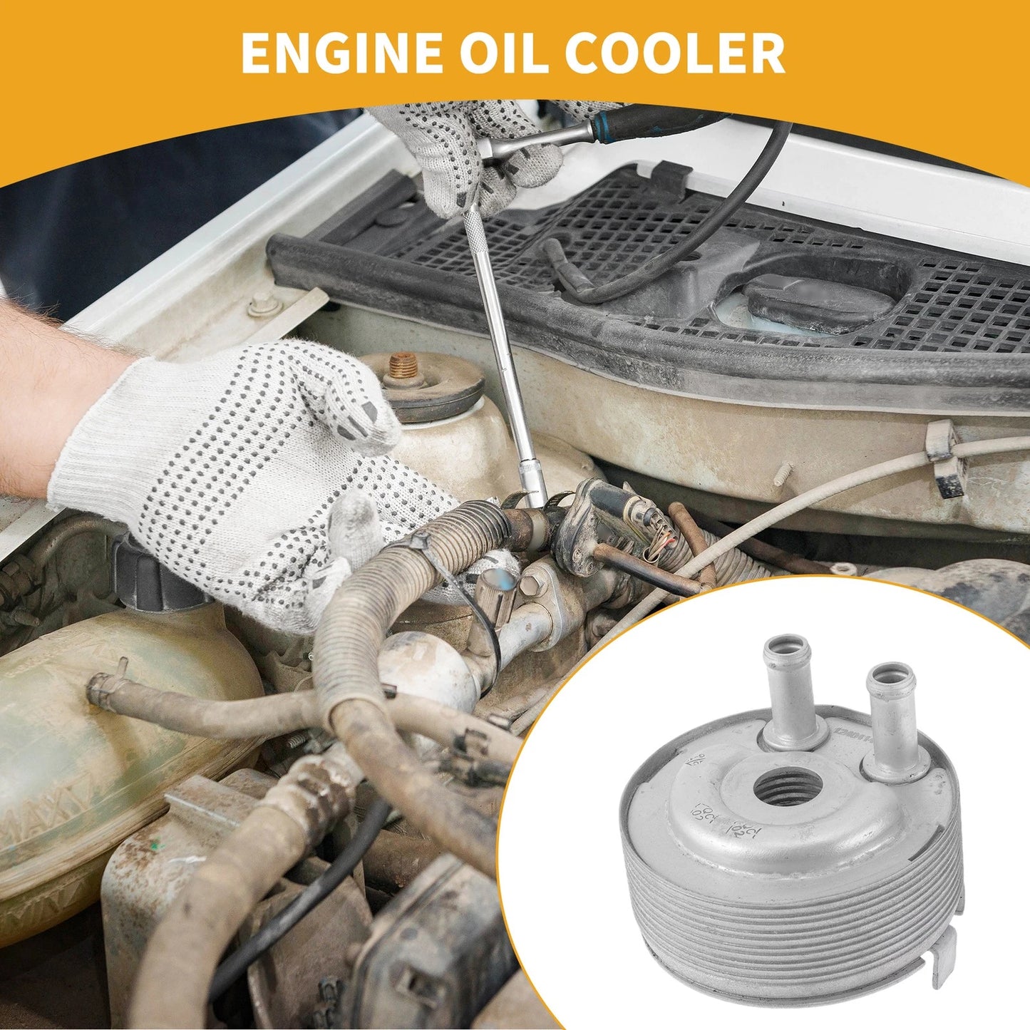 Engine Oil Cooler for Ford Fusion (2013–2016) No. 213055M301