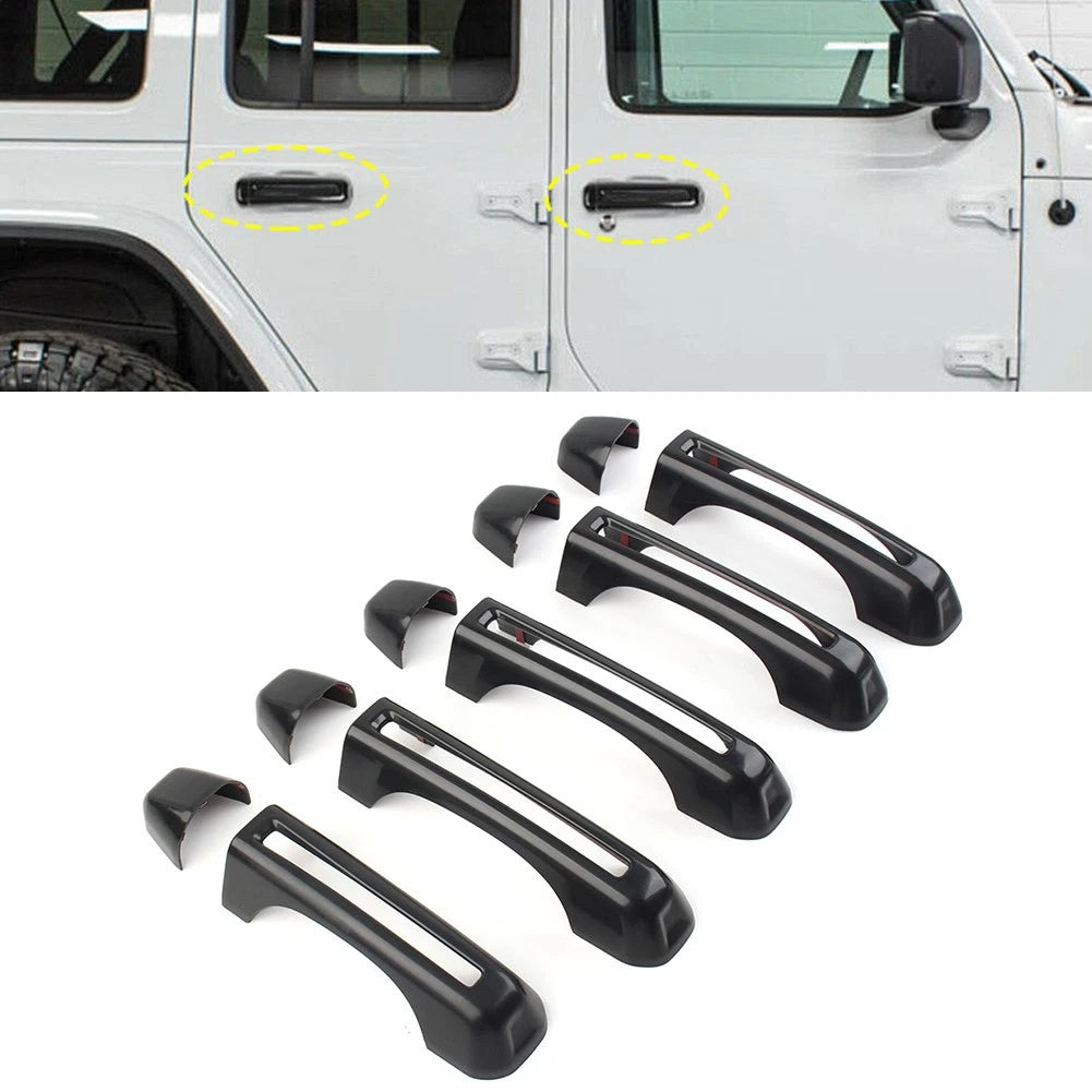 Chrome Exterior Door Handle Tailgate Cover Trim for Jeep Wrangler JK (2007–2017)