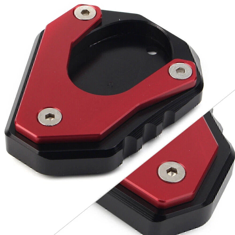 CNC Red Foot Stand Side Extension Plate for KAWASAKI Ninja 400, Versys 650, KLX 250