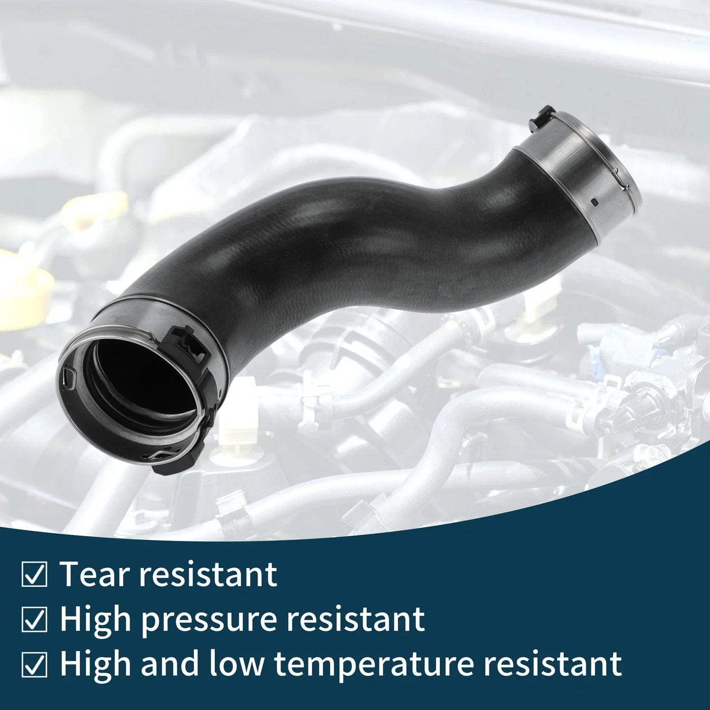 Radiator Hose & Intake Pipe for BMW 5 Series F07 (2009 - 2017) Black