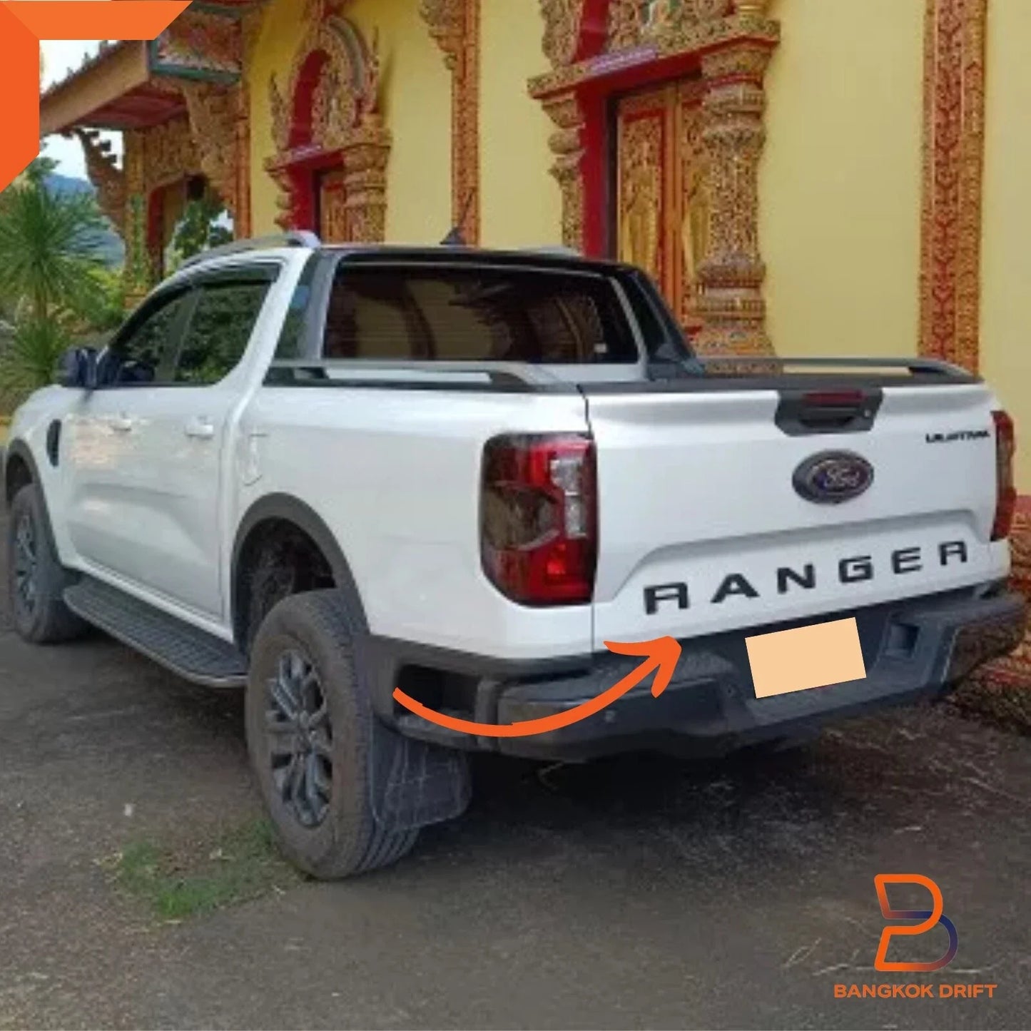 Chrome Rear Tailgate 3D Badge Emblem Logo for Ford Ranger (2023-2025)