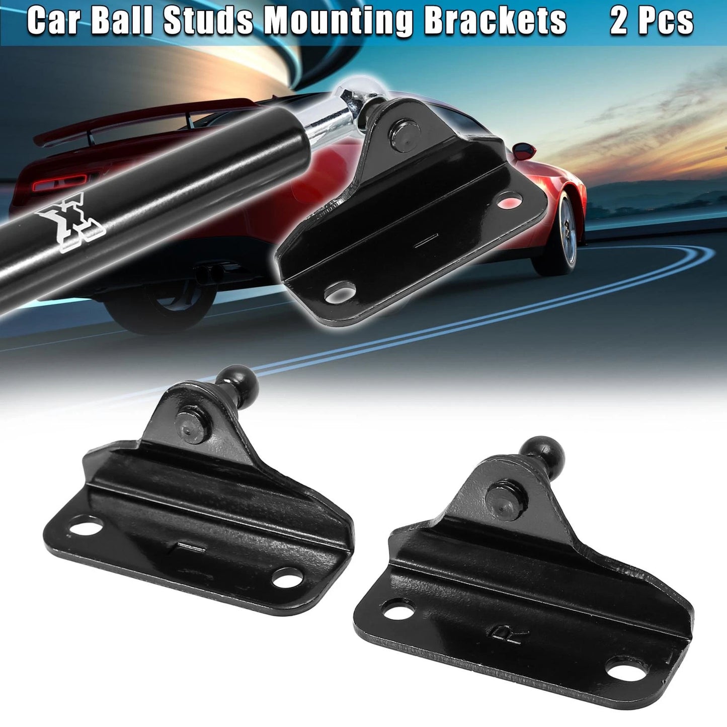 2pcs Ball Studs Mounting Brackets for Gas Struts Shocks (Universal)