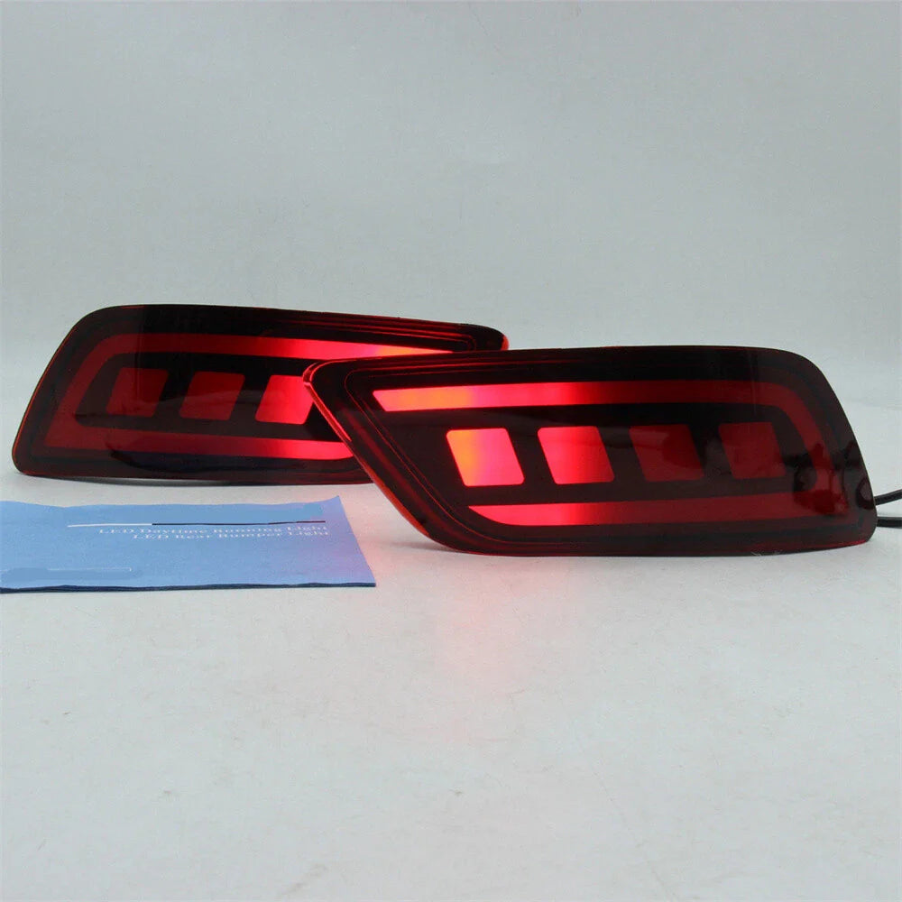 Rear Bumper Light DRL Turn Signal for 19-23 Subaru Forester Red Left+Right